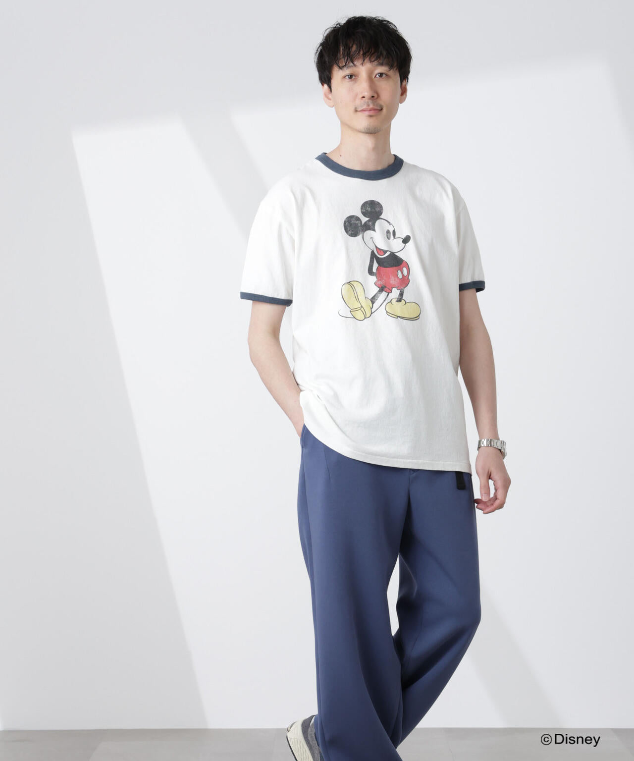 NJ/CLUB」ミッキーマウス / フェードリンガーTシャツ半袖 | NANO