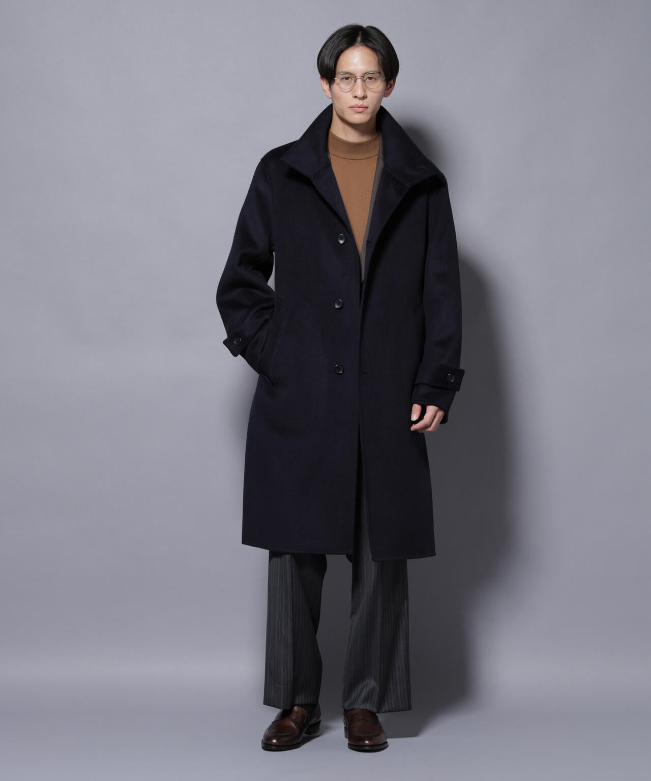 ウールリバースタンドベルテッドコート | NANO universe（ナノ