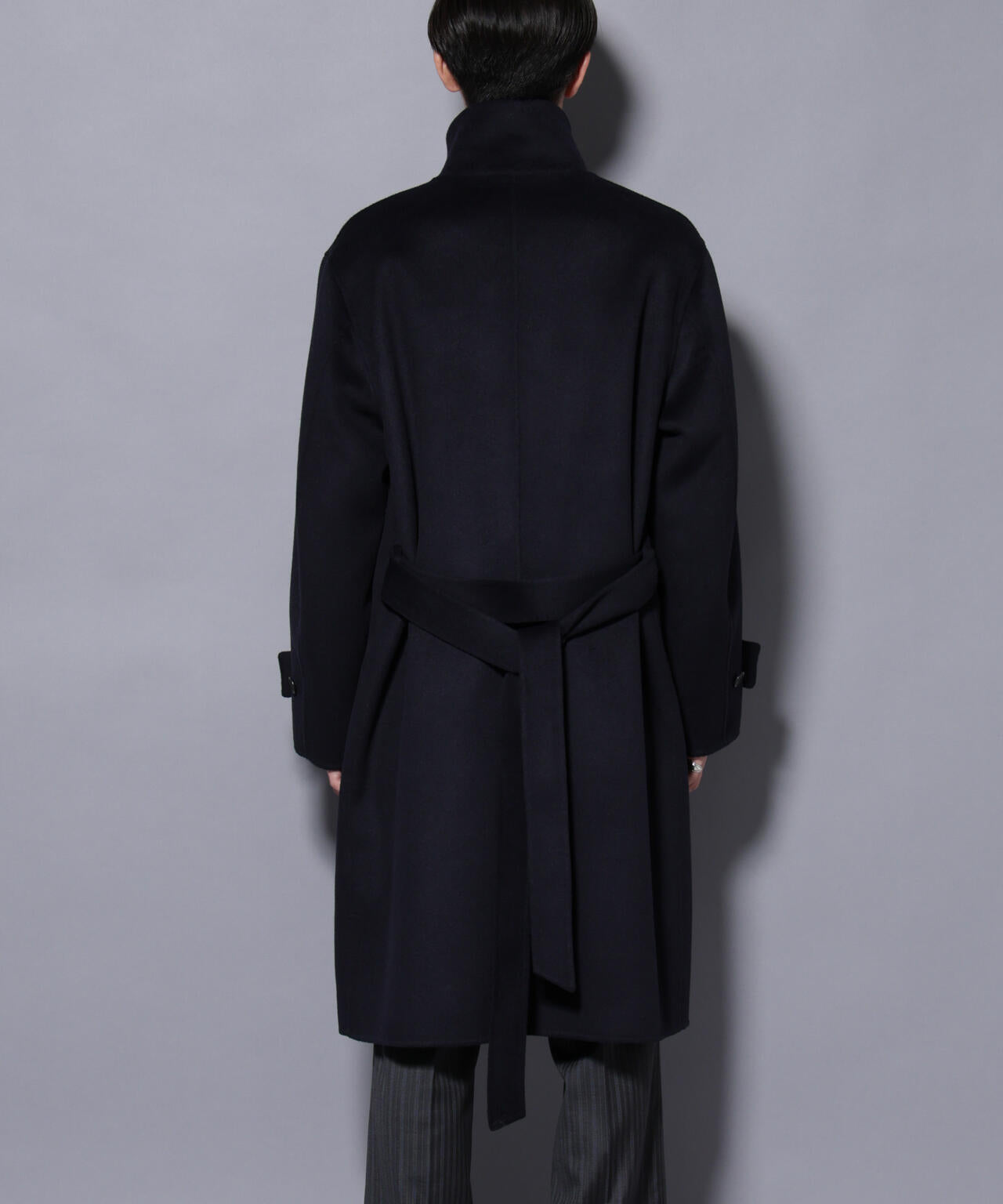 ウールリバースタンドベルテッドコート