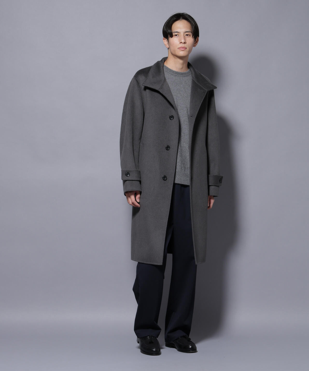 ウールリバースタンドベルテッドコート | NANO universe（ナノ