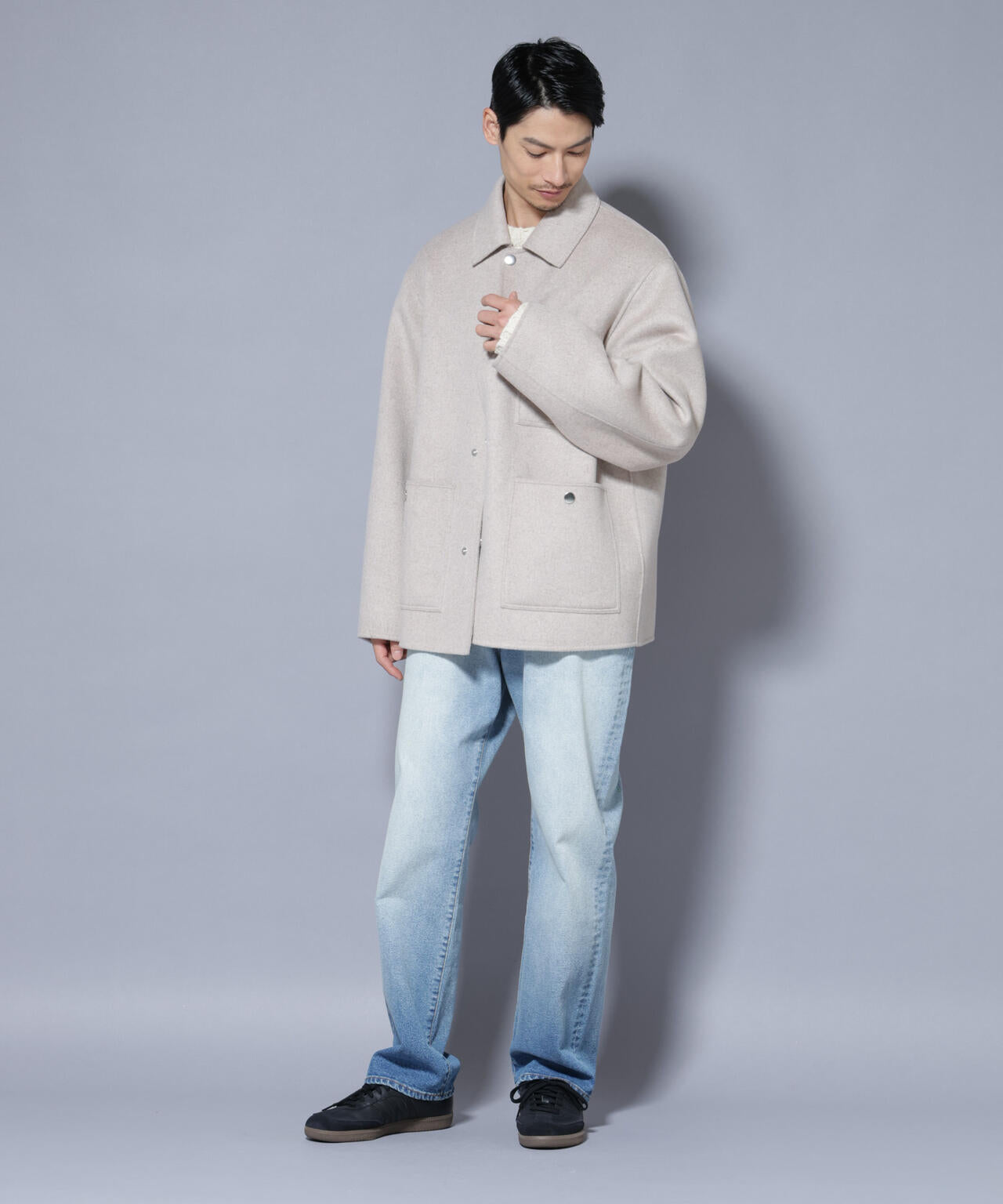 ウールリバーカバーオール