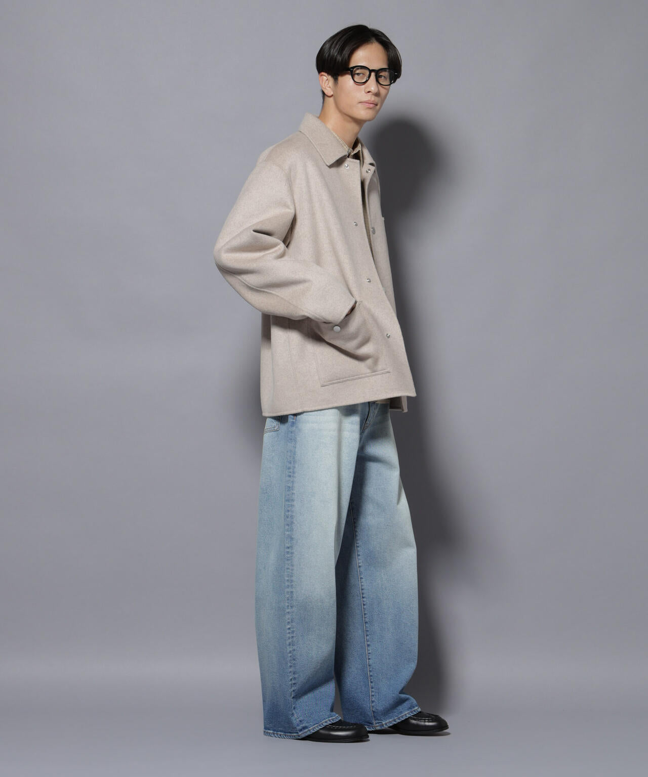 ウールリバーカバーオール