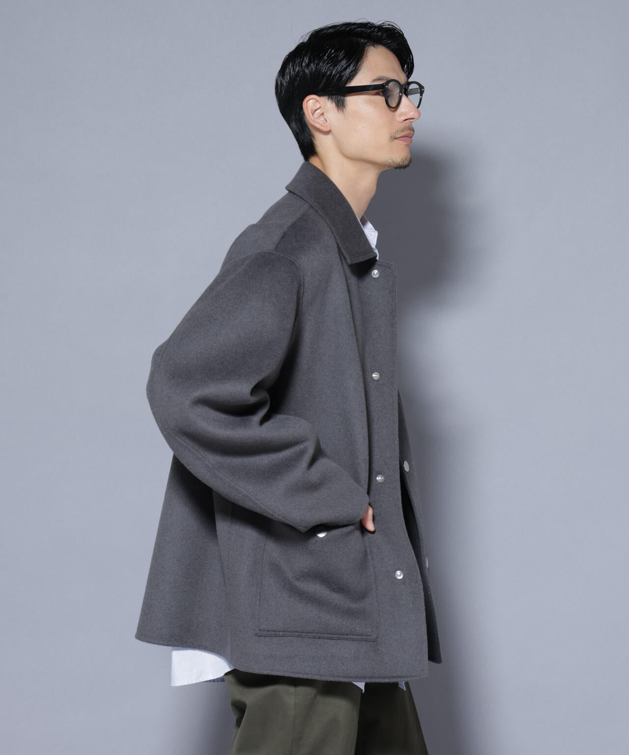 ウールリバーカバーオール