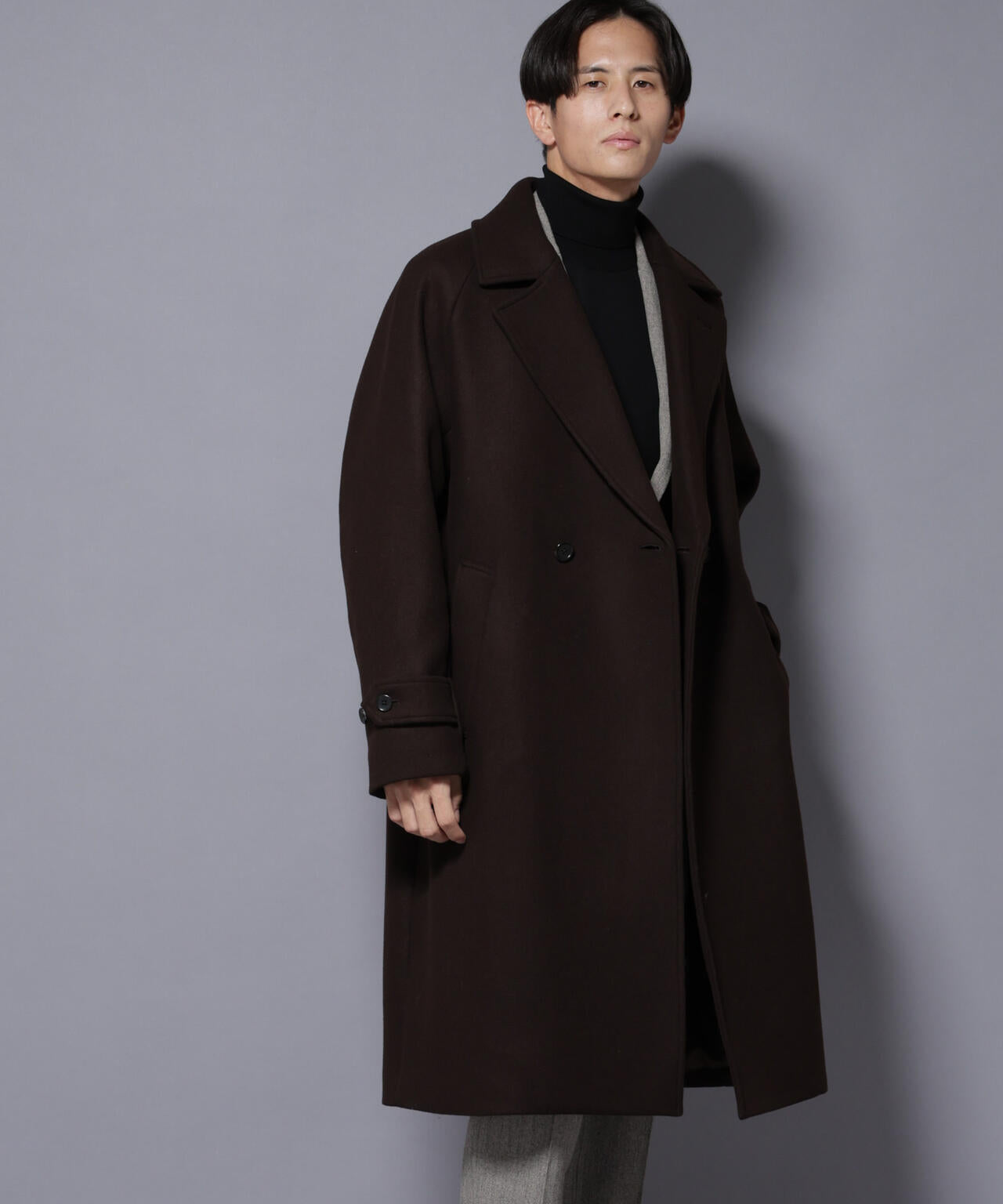 ウールカシミヤメルトンダブルコート | NANO universe（ナノ