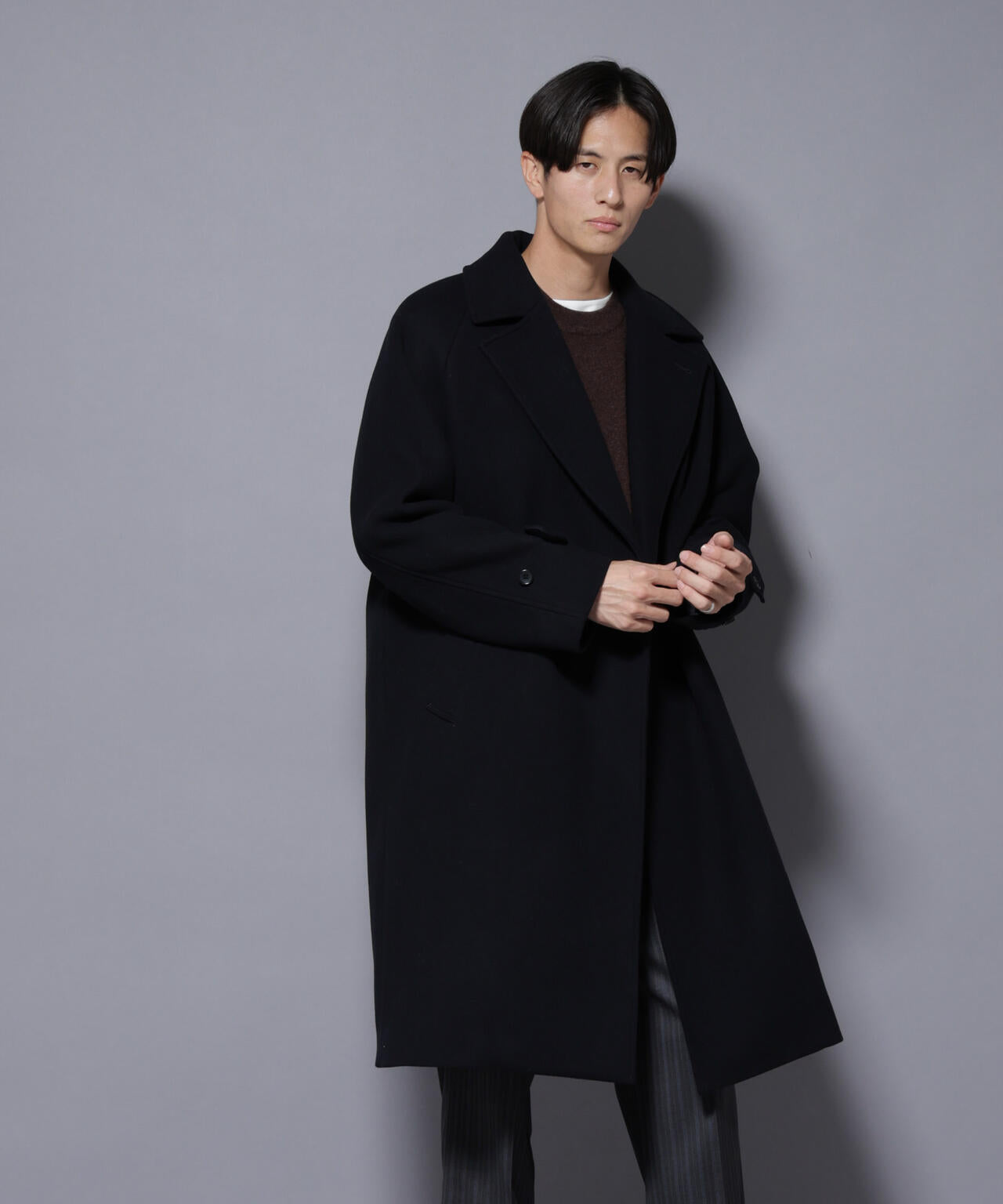 ウールカシミヤメルトンダブルコート | NANO universe（ナノ