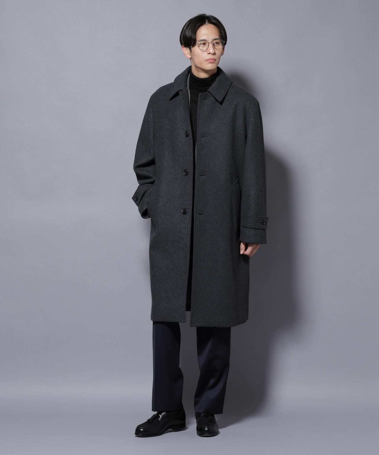 ウールカシミヤメルトンシングルコート | NANO universe（ナノ