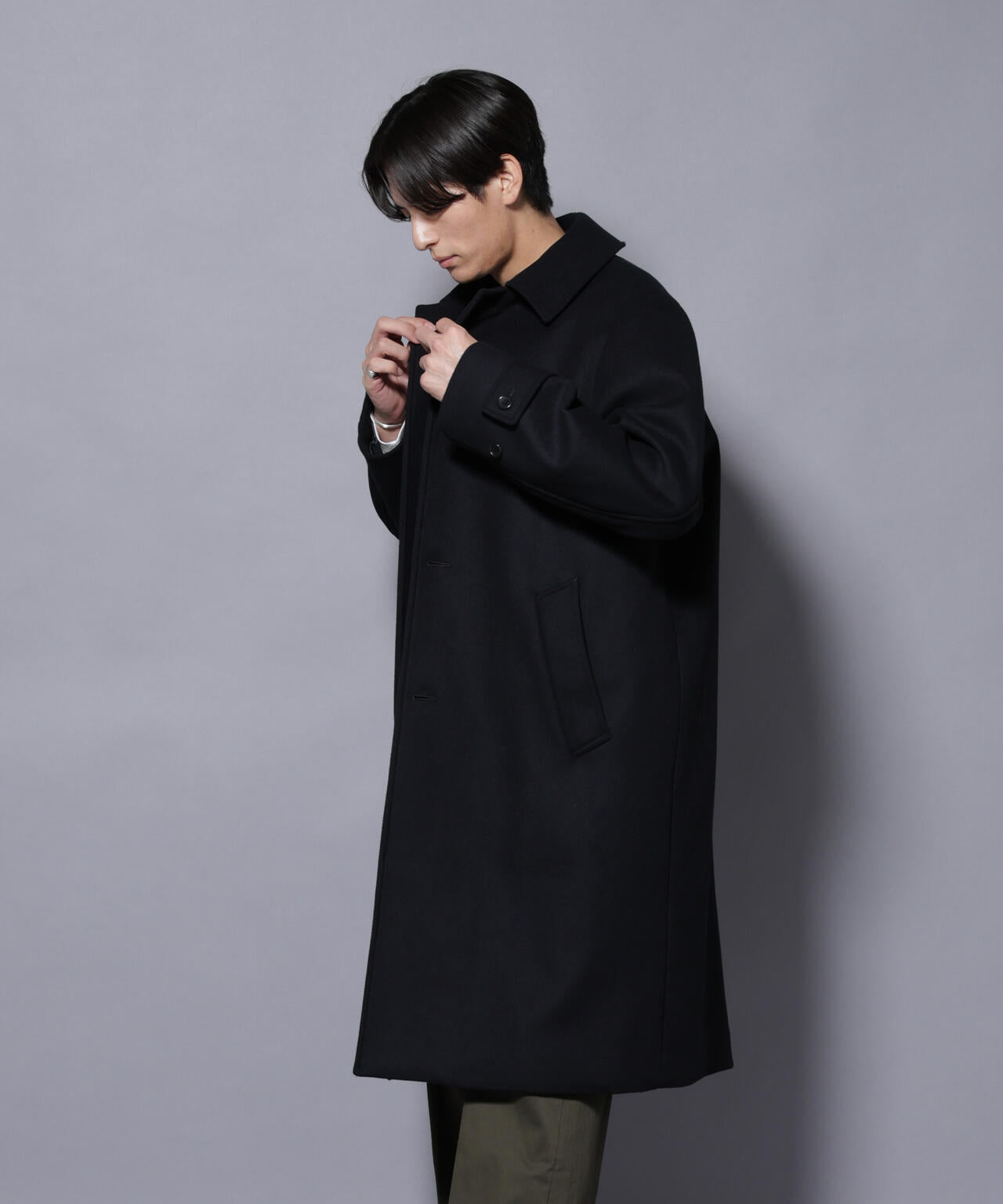 ウールカシミヤメルトンシングルコート | NANO universe（ナノ