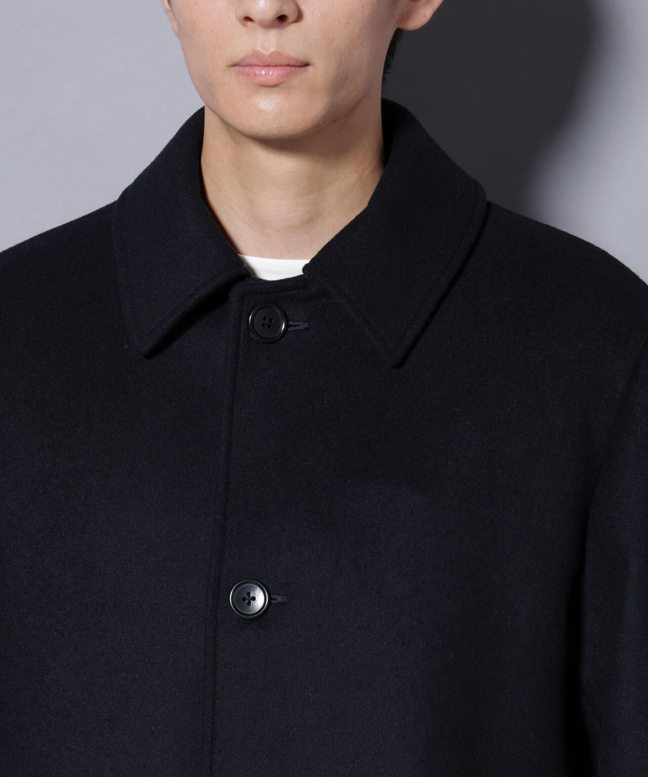 ウールカシミヤメルトンシングルコート