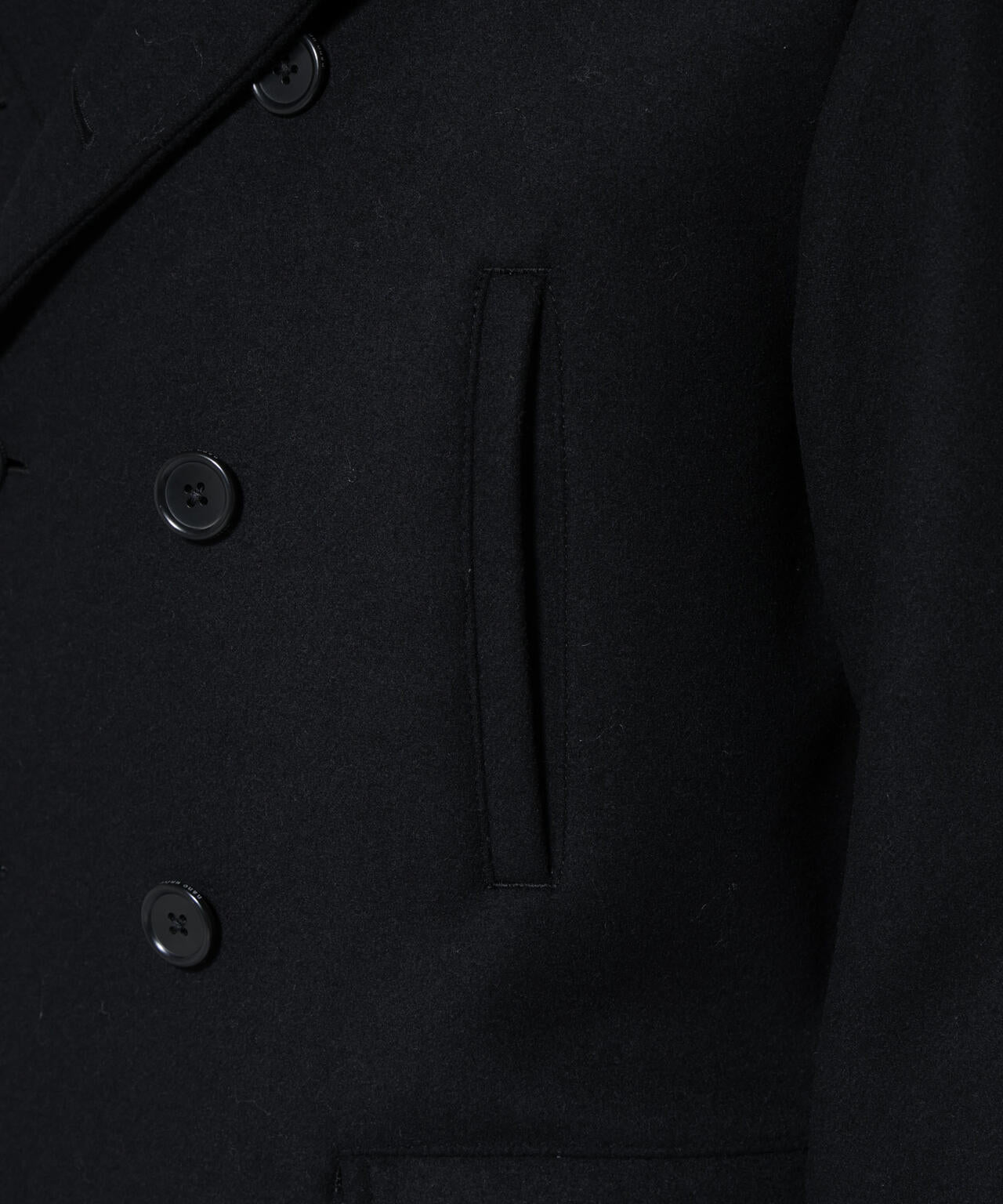 ウールカシミヤメルトンPコート