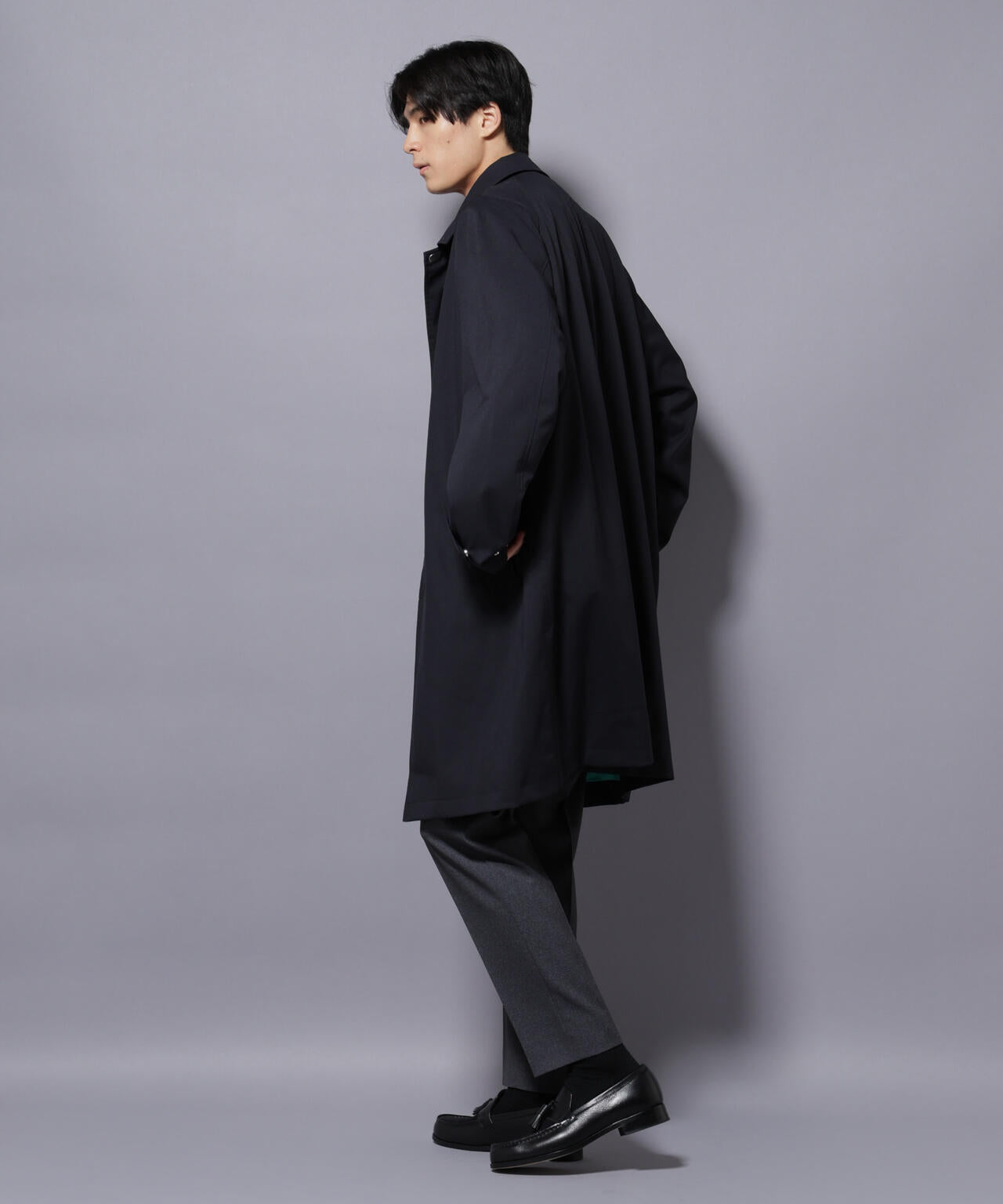 「RainComfortWear」ダントツ撥水透湿コーティングステンカラーコート