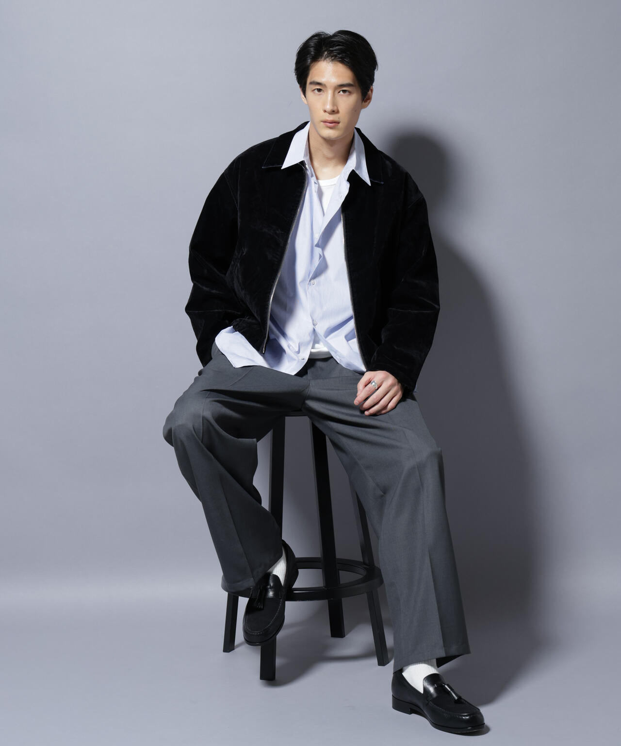 フロッキーデニム スポーツジャケット