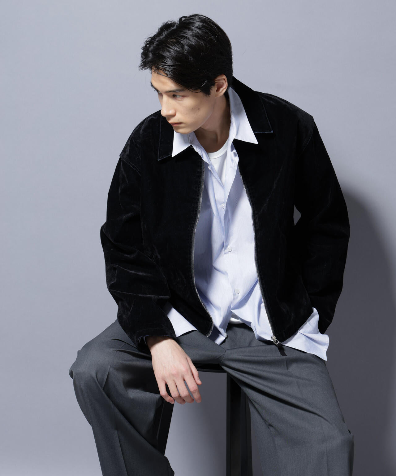 フロッキーデニム スポーツジャケット