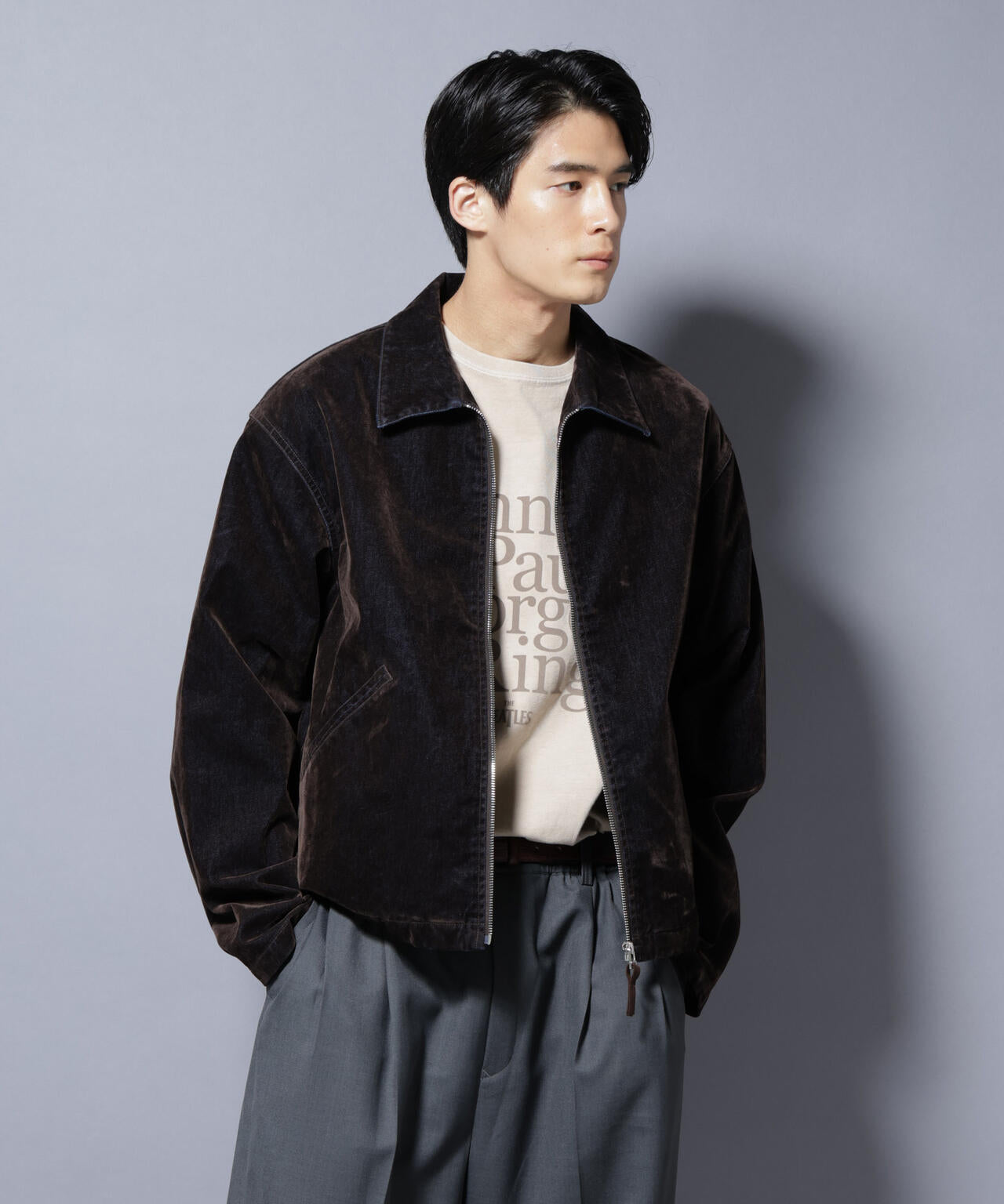 フロッキーデニム スポーツジャケット