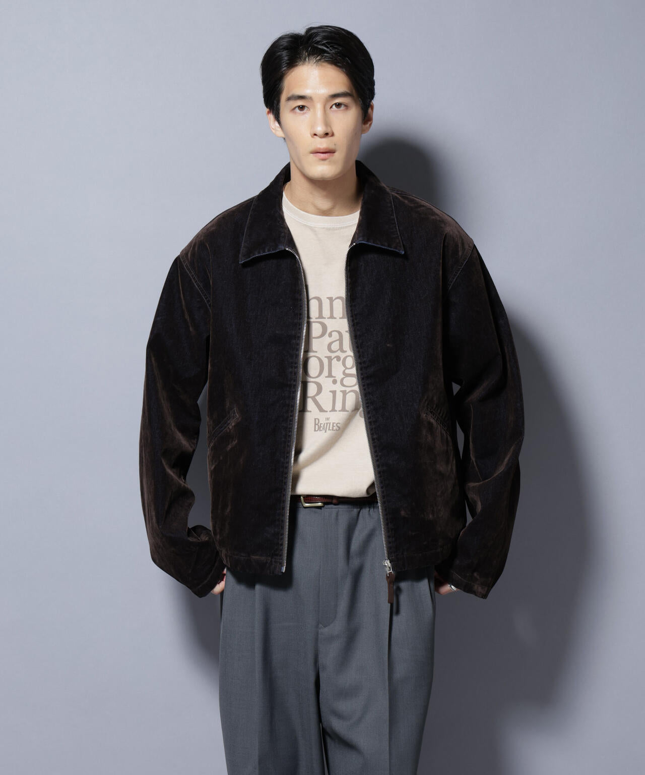 フロッキーデニム スポーツジャケット