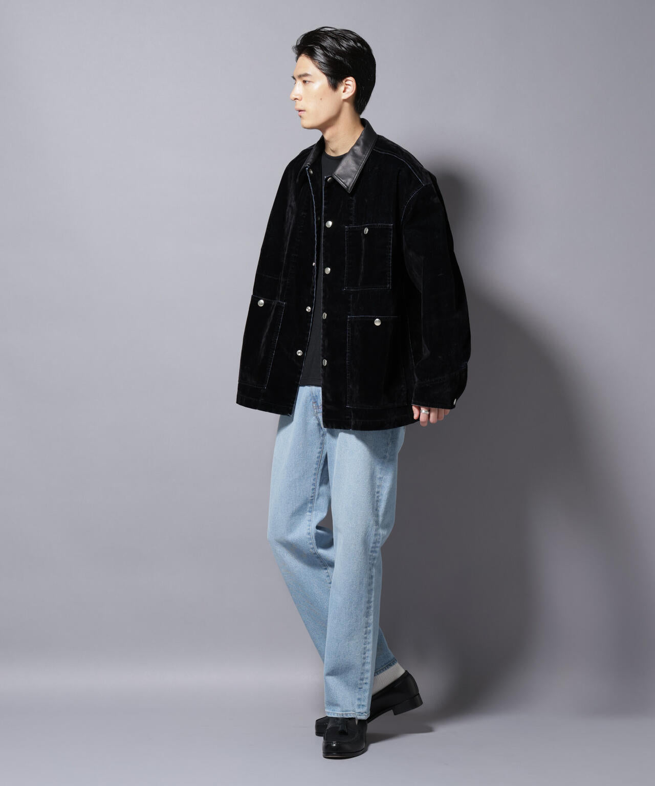 フロッキーデニム オーバージャケット