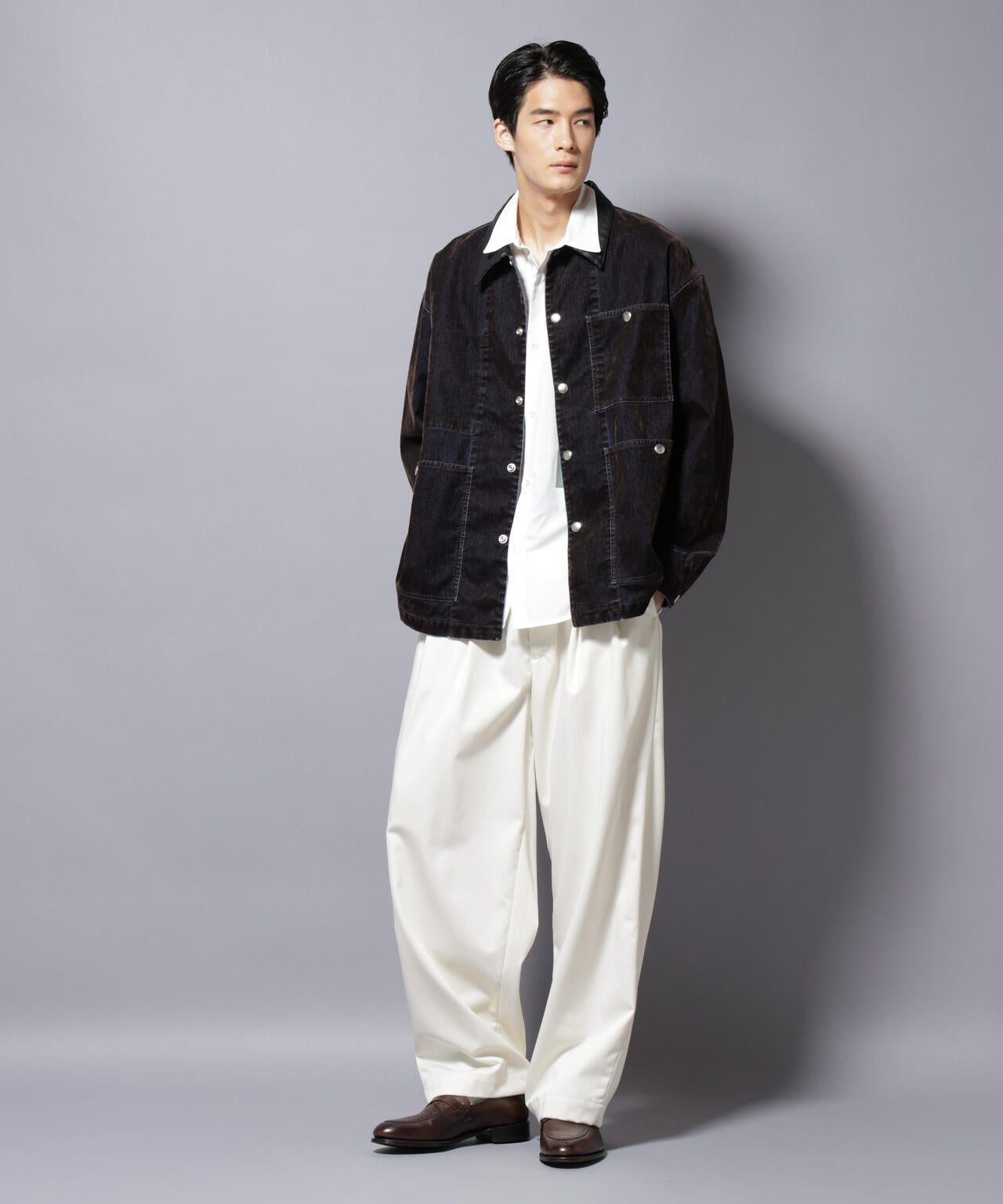 フロッキーデニム オーバージャケット