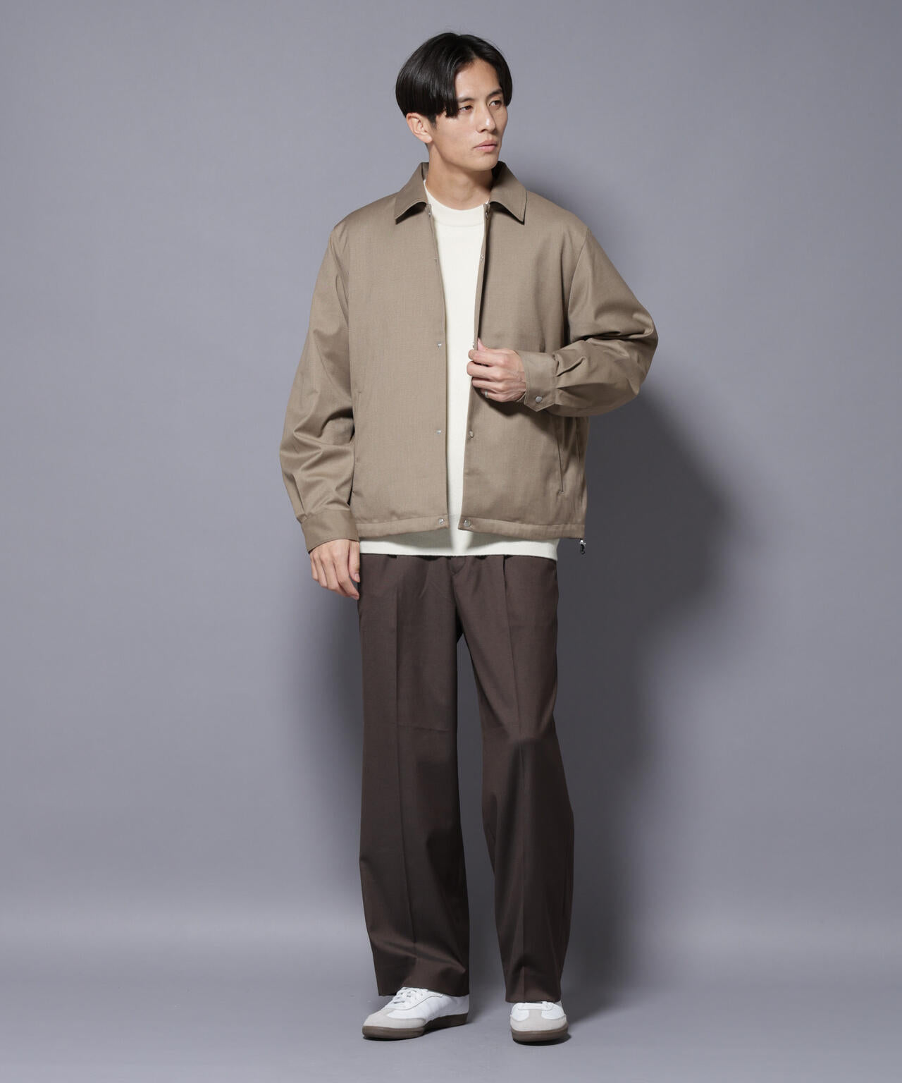 DELEGANTE エアリーサキソニーコーチジャケット | NANO universe（ナノ