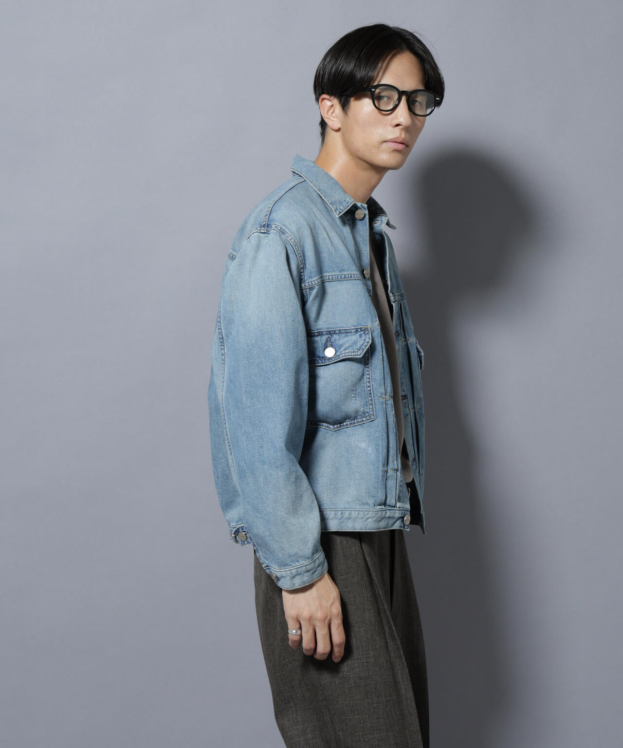 AUTHENコラボ SILKNIZED DENIM トラッカージャケット(セットアップ可)