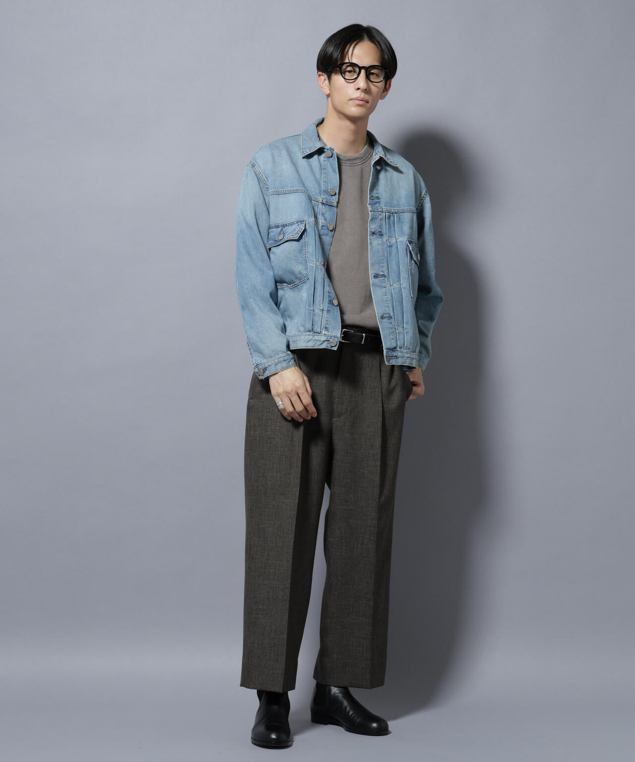 AUTHENコラボ SILKNIZED DENIM トラッカージャケット(セットアップ可)