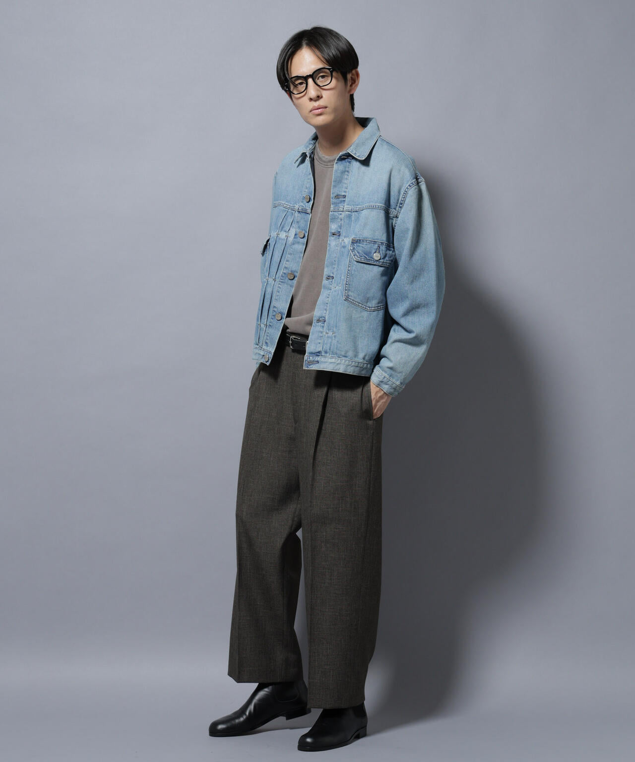 AUTHENコラボ SILKNIZED DENIM トラッカージャケット(セットアップ可
