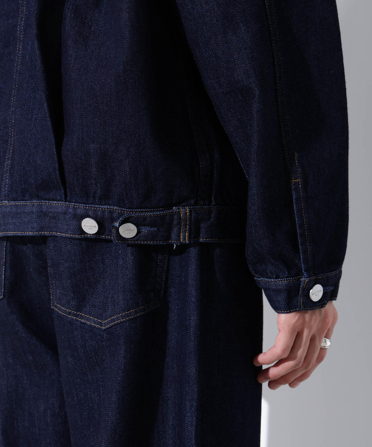 AUTHENコラボ SILKNIZED DENIM トラッカージャケット(セットアップ可)