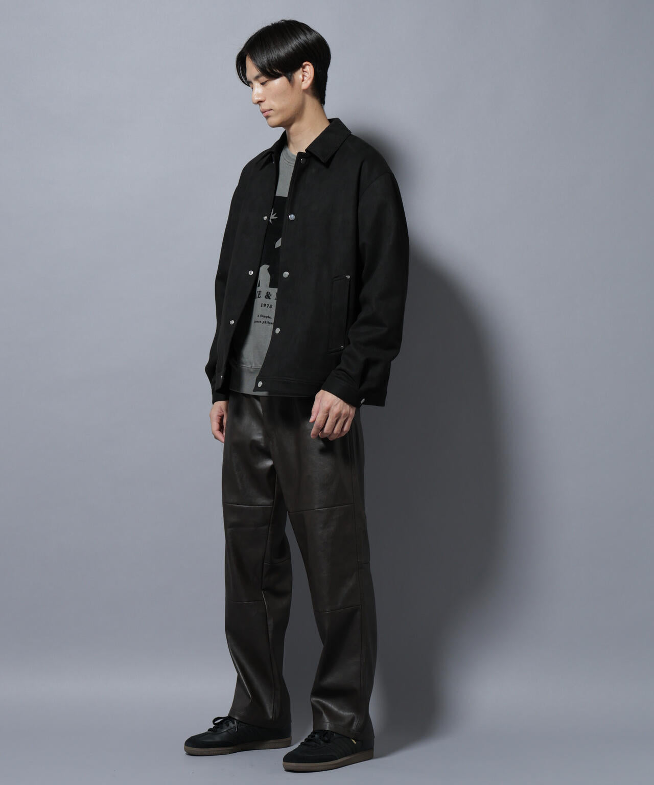 スウェードシャツブルゾン フェイクスエードシャツブルゾン | NANO universe（ナノ