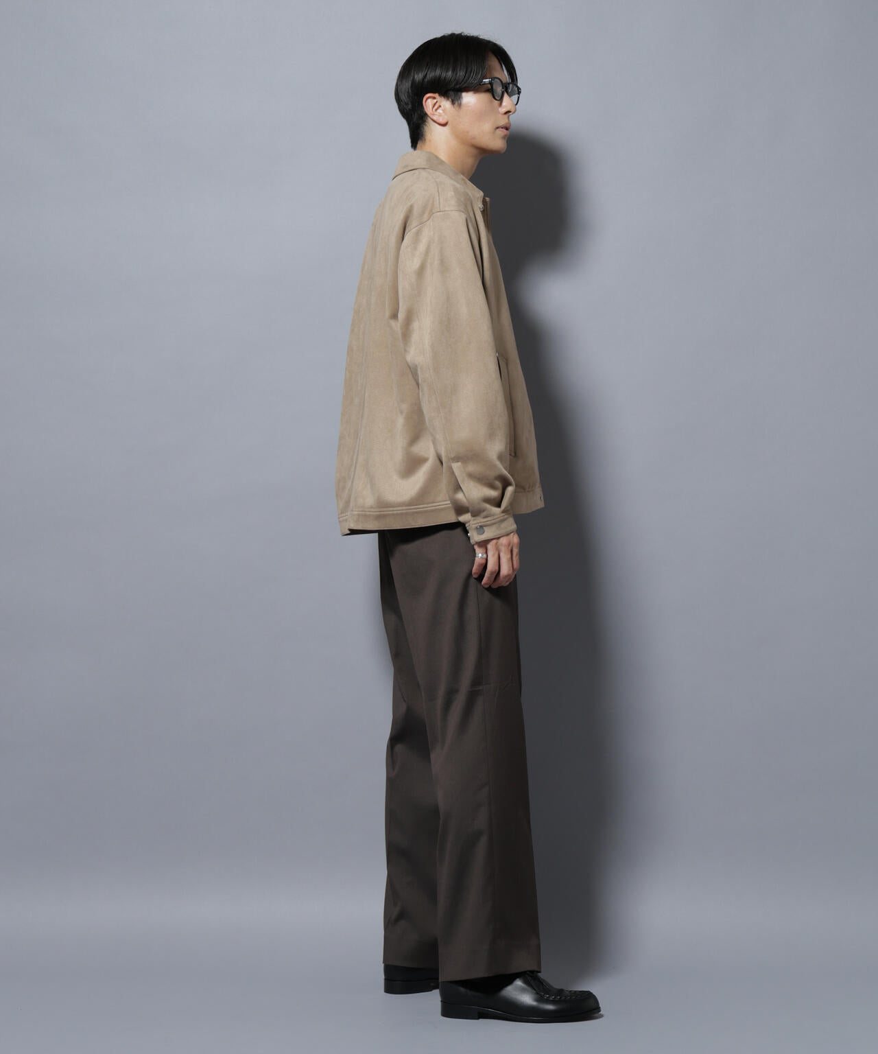 nano universe フェイクスエード　シャツブルゾン キャメル セール】フェイクスエードシャツブルゾン（ブルゾン）｜NANO