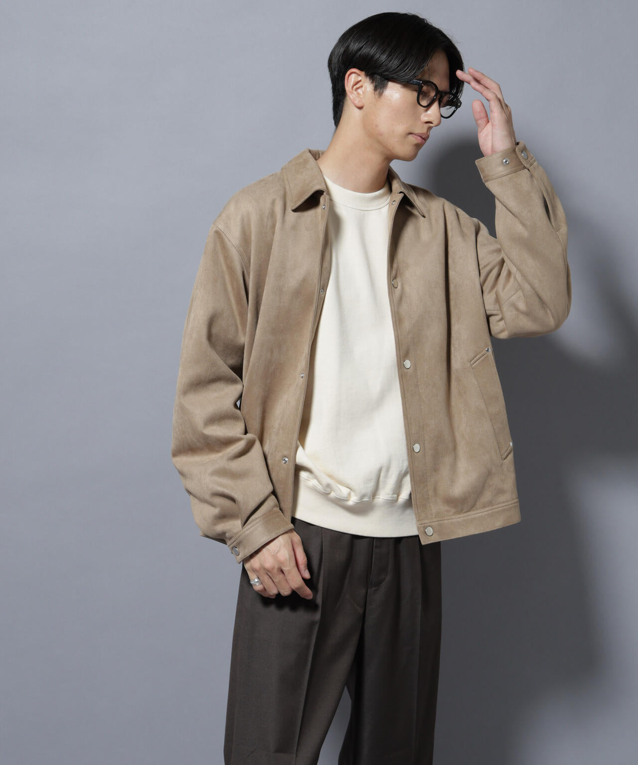 フェイクスエードシャツブルゾン | NANO universe（ナノ・ユニバース