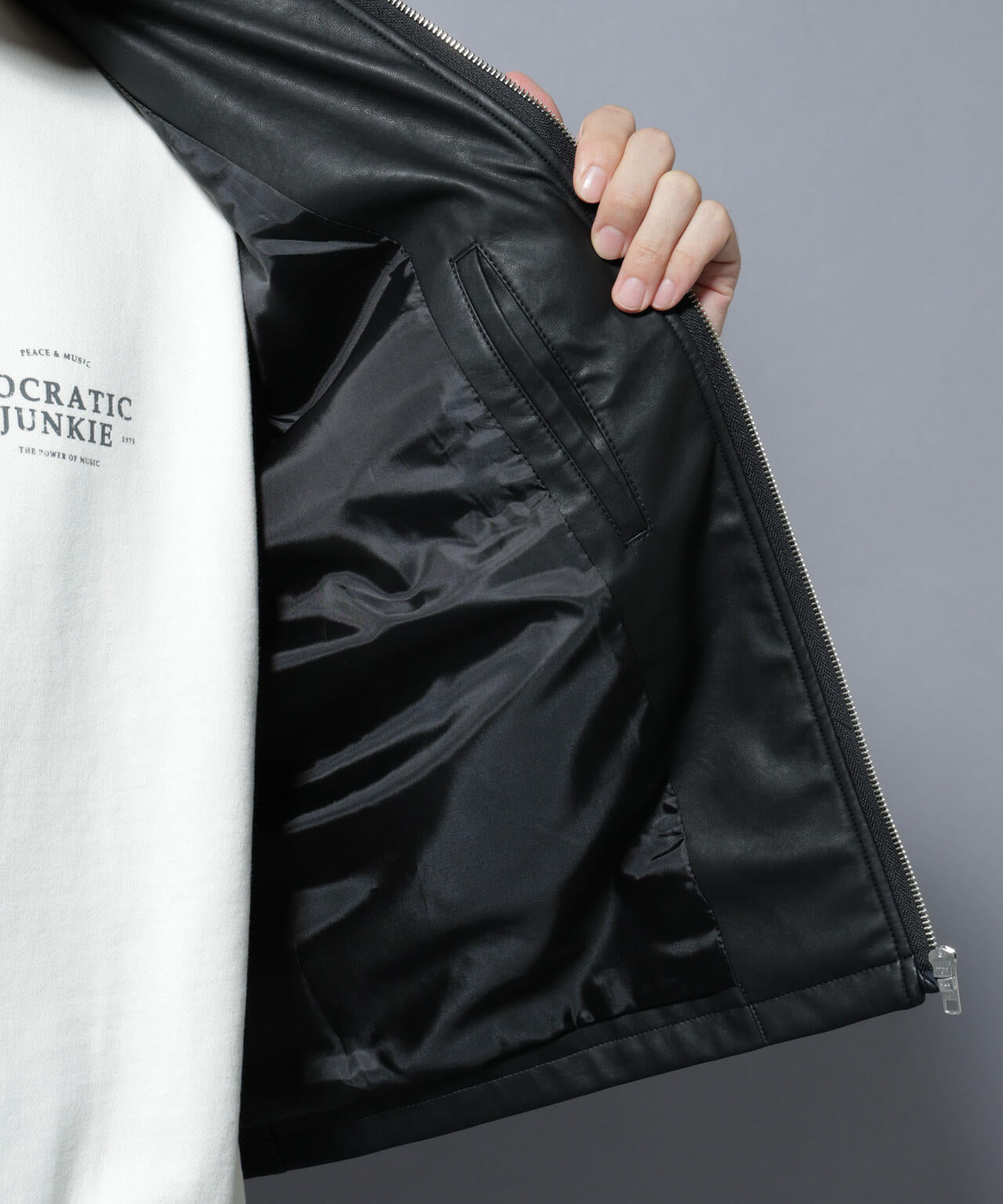 ヴィンテージライクフェイクレザー スポーツジャケット | NANO