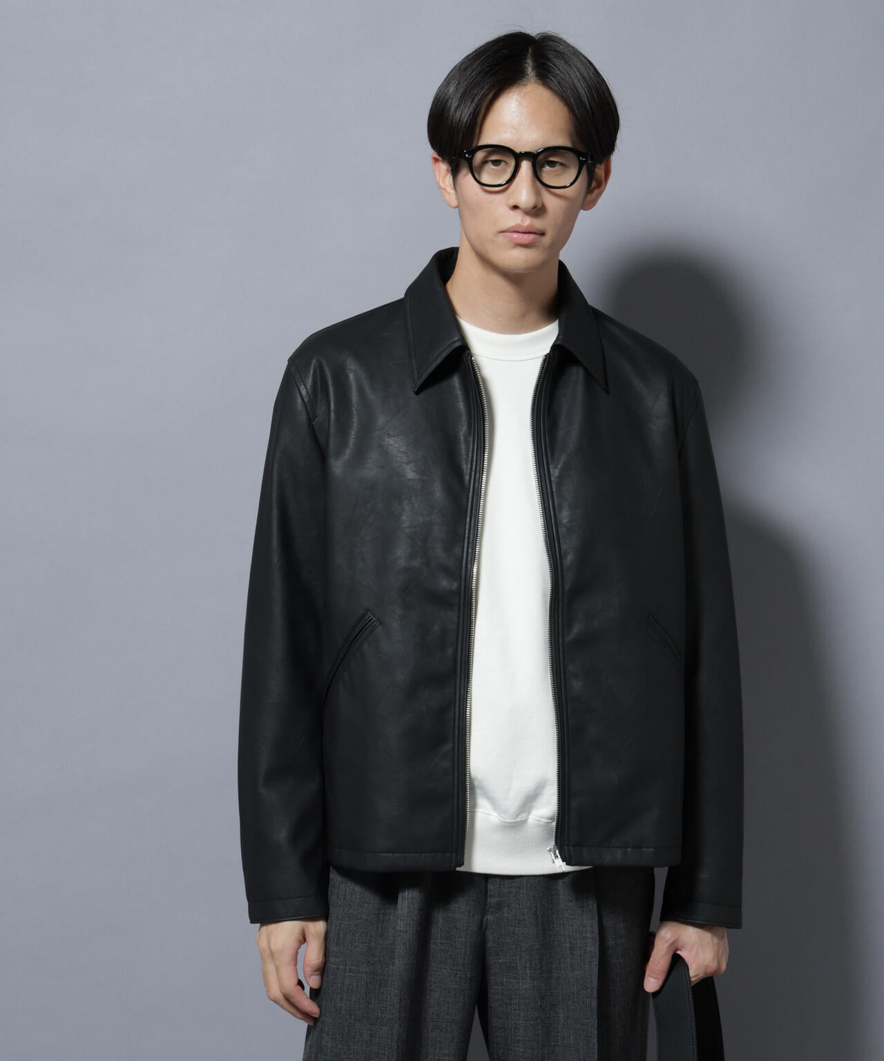 ヴィンテージライクフェイクレザー スポーツジャケット | NANO