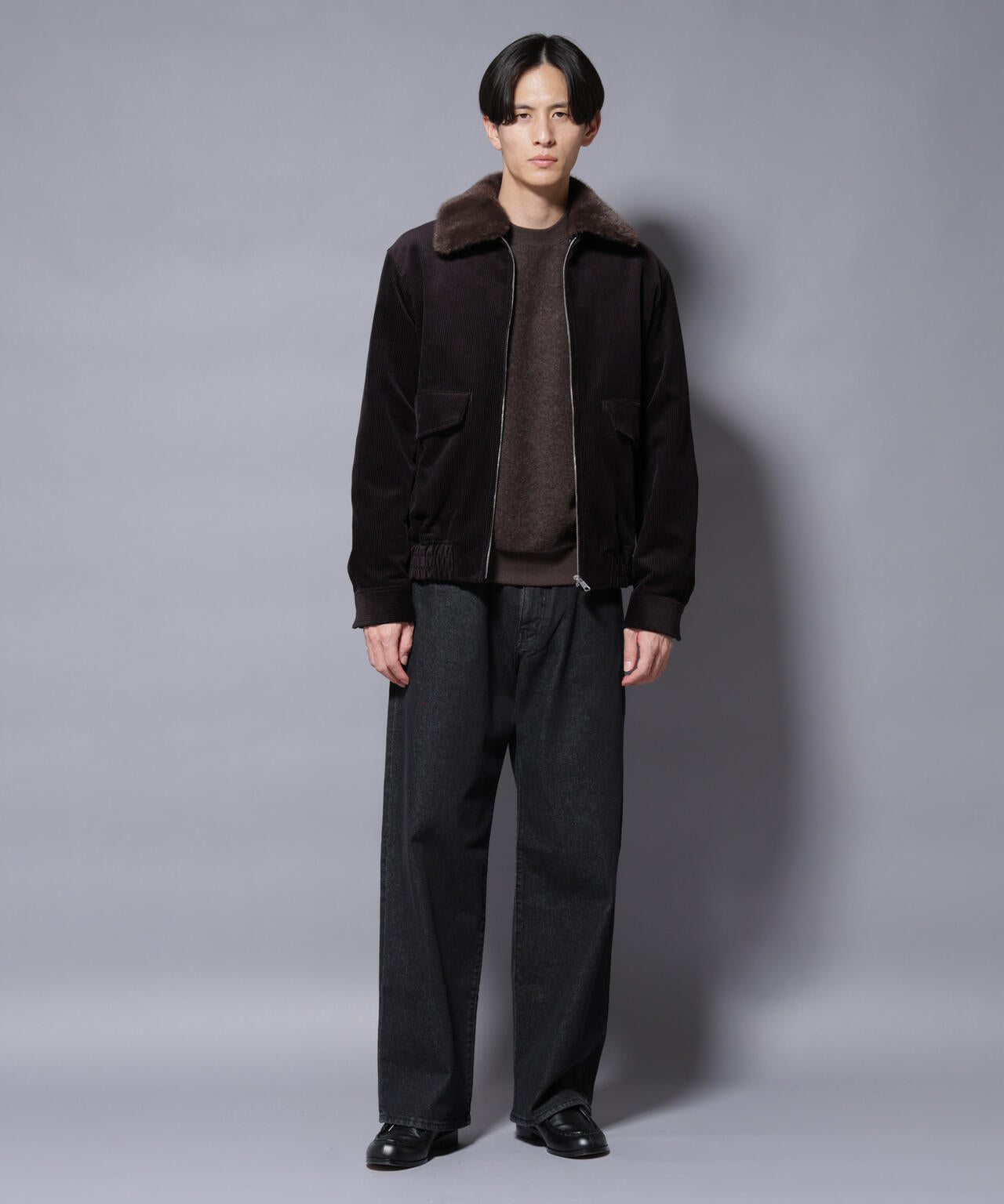 アタッチドカラー コットンコーデュロイブルゾン