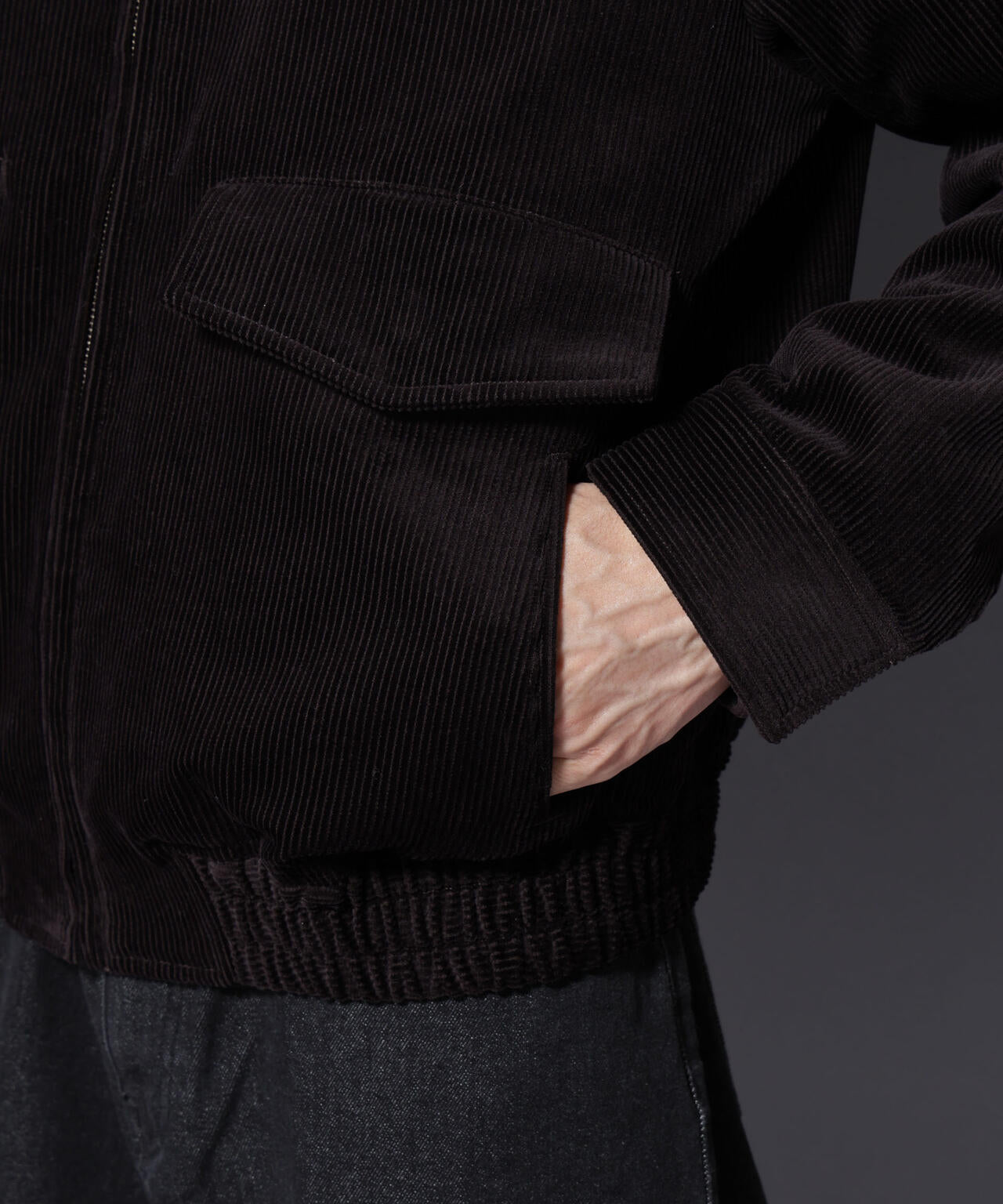 アタッチドカラー コットンコーデュロイブルゾン
