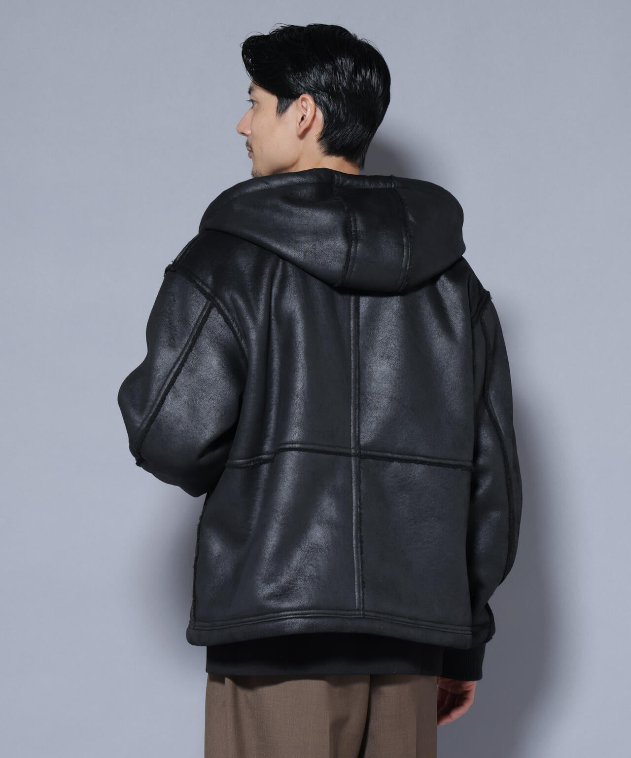 クラックフェイクムートンフードブルゾン | NANO universe（ナノ