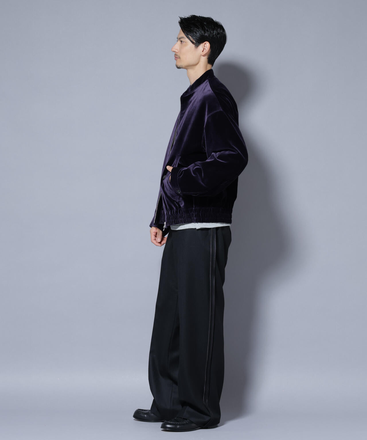 ｢ASSEMBLANC｣ コットンシルクベルベットブルゾン