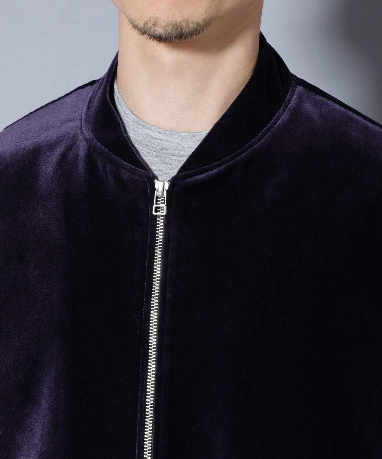 ｢ASSEMBLANC｣ コットンシルクベルベットブルゾン