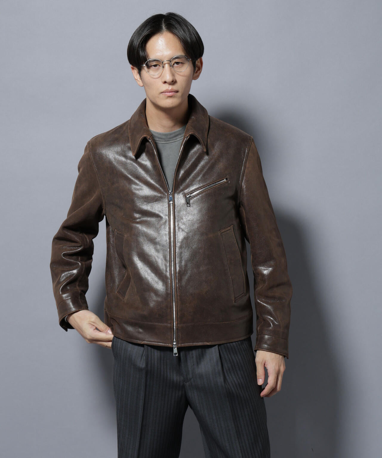 ラムナッパレザーライダースジャケット | NANO universe（ナノ