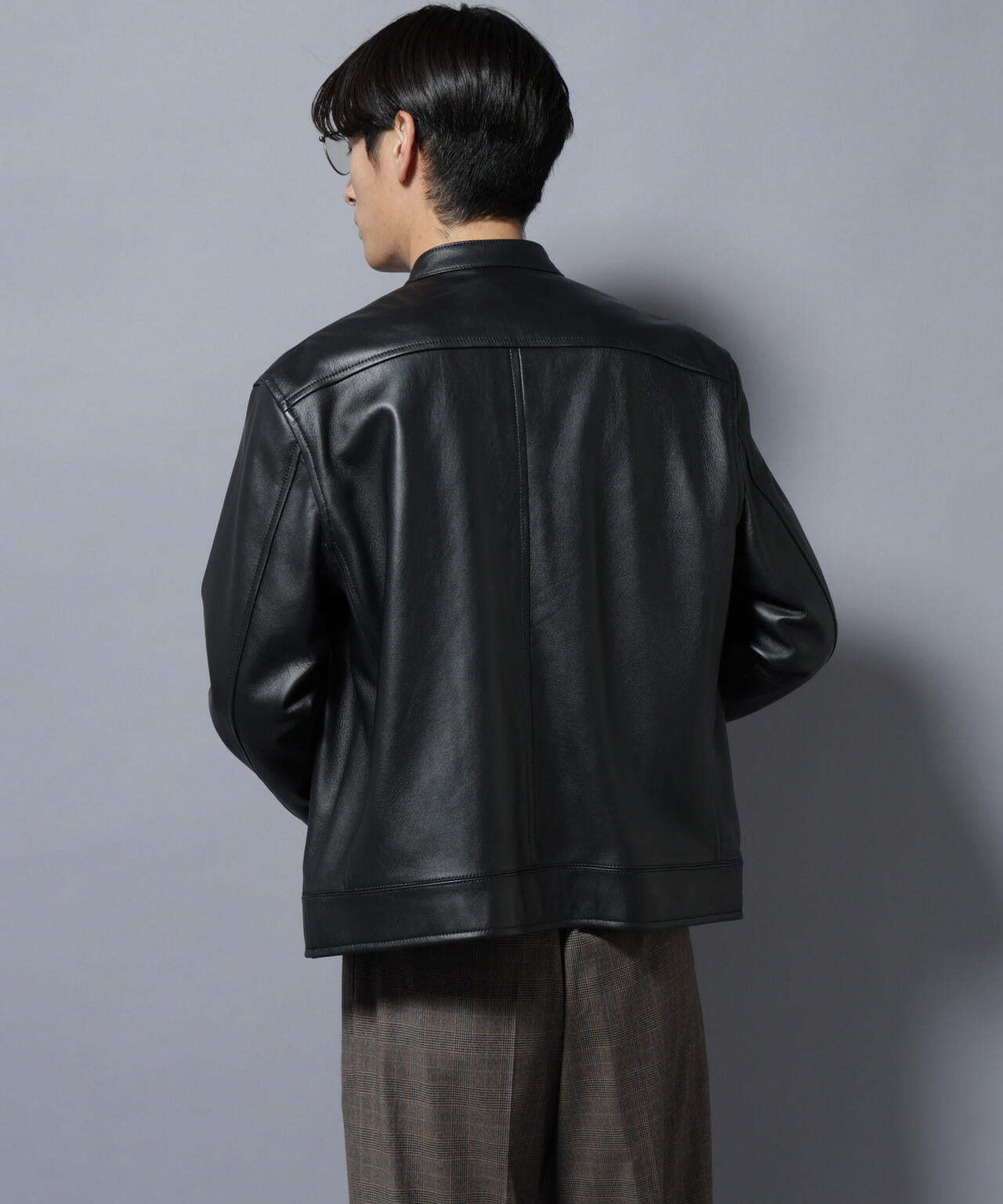 ラムナッパレザーバンドカラーライダースジャケット | NANO universe