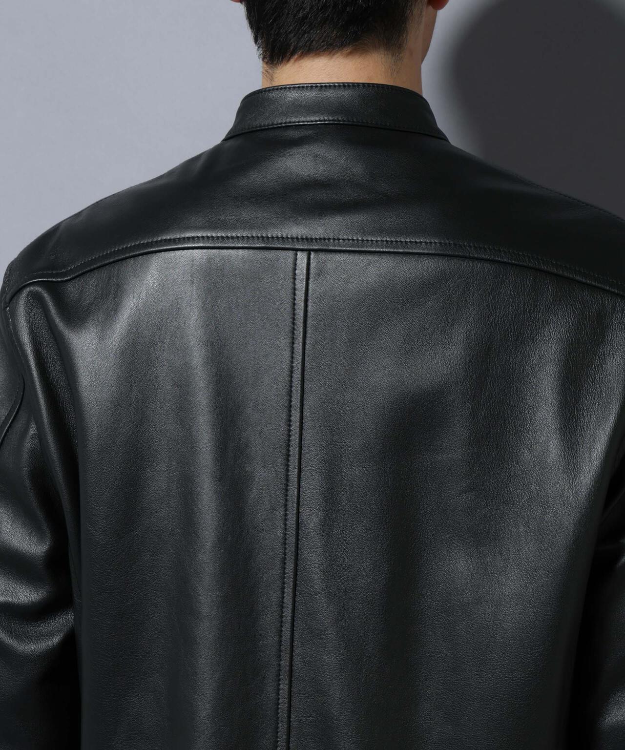 ラムナッパレザーバンドカラーライダースジャケット | NANO universe