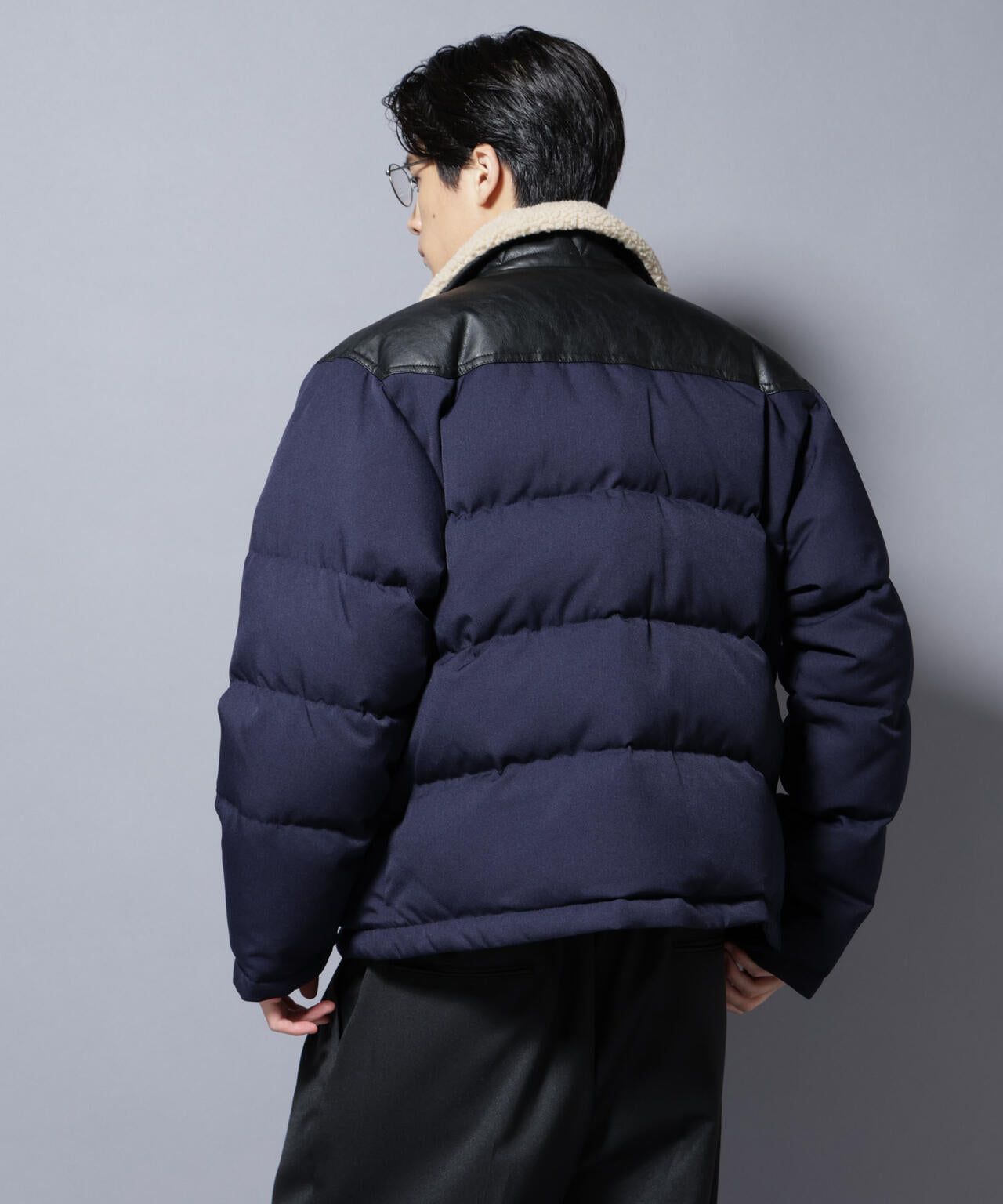 西川ダウン(R)」ボアカラーサージショートダウン | NANO universe