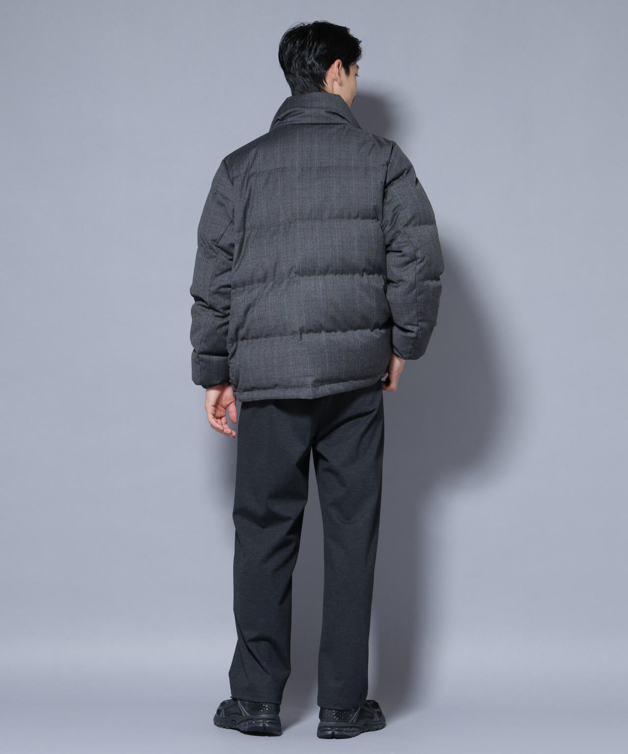 DELEGANTE エアリーサキソニー／グレンチェックTAIONダウンジャケット