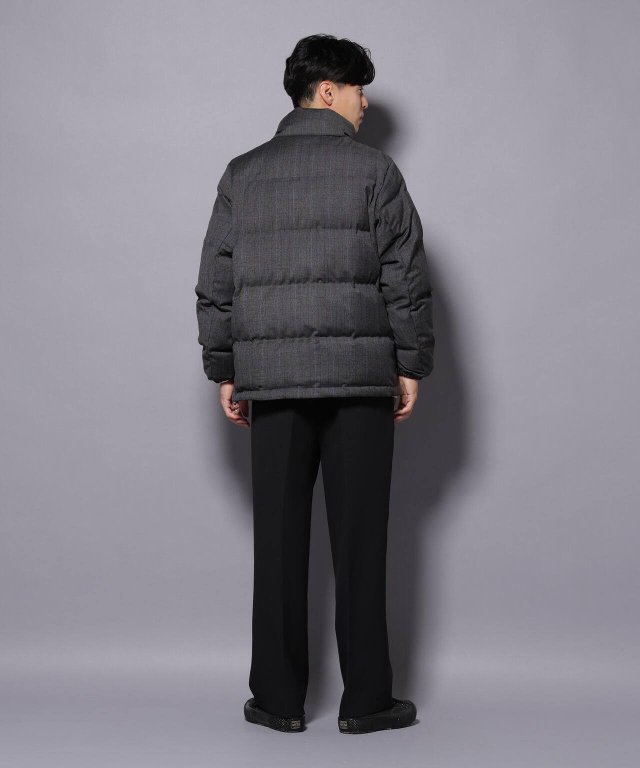 DELEGANTE エアリーサキソニー／グレンチェックTAIONダウンジャケット