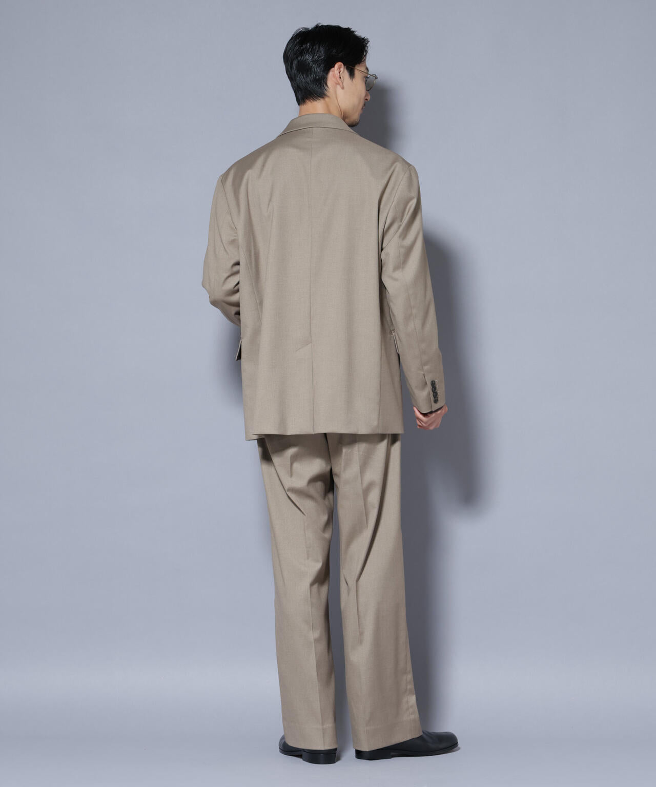 DELEGANTEエアリーサキソニー グリッターストライプテーラードジャケット(セットアップ可)