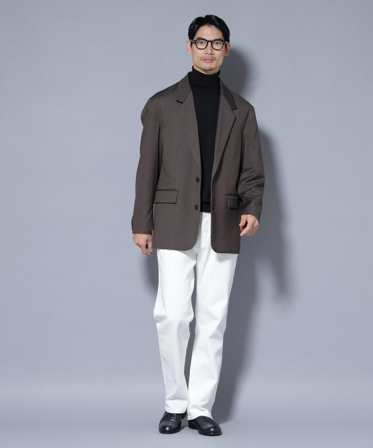 DELEGANTEエアリーサキソニー グリッターストライプテーラードジャケット(セットアップ可)