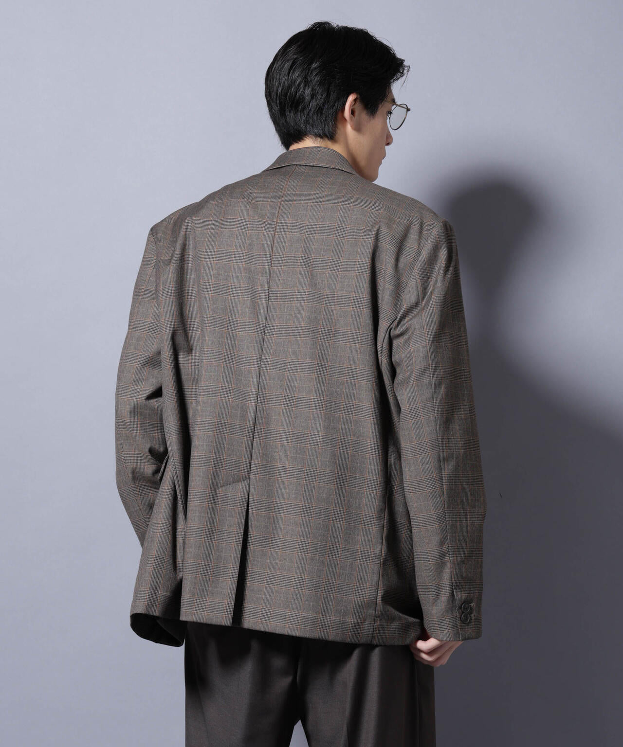 DELEGANTE グレンチェックW-Brethted ジャケット（セットアップ可）