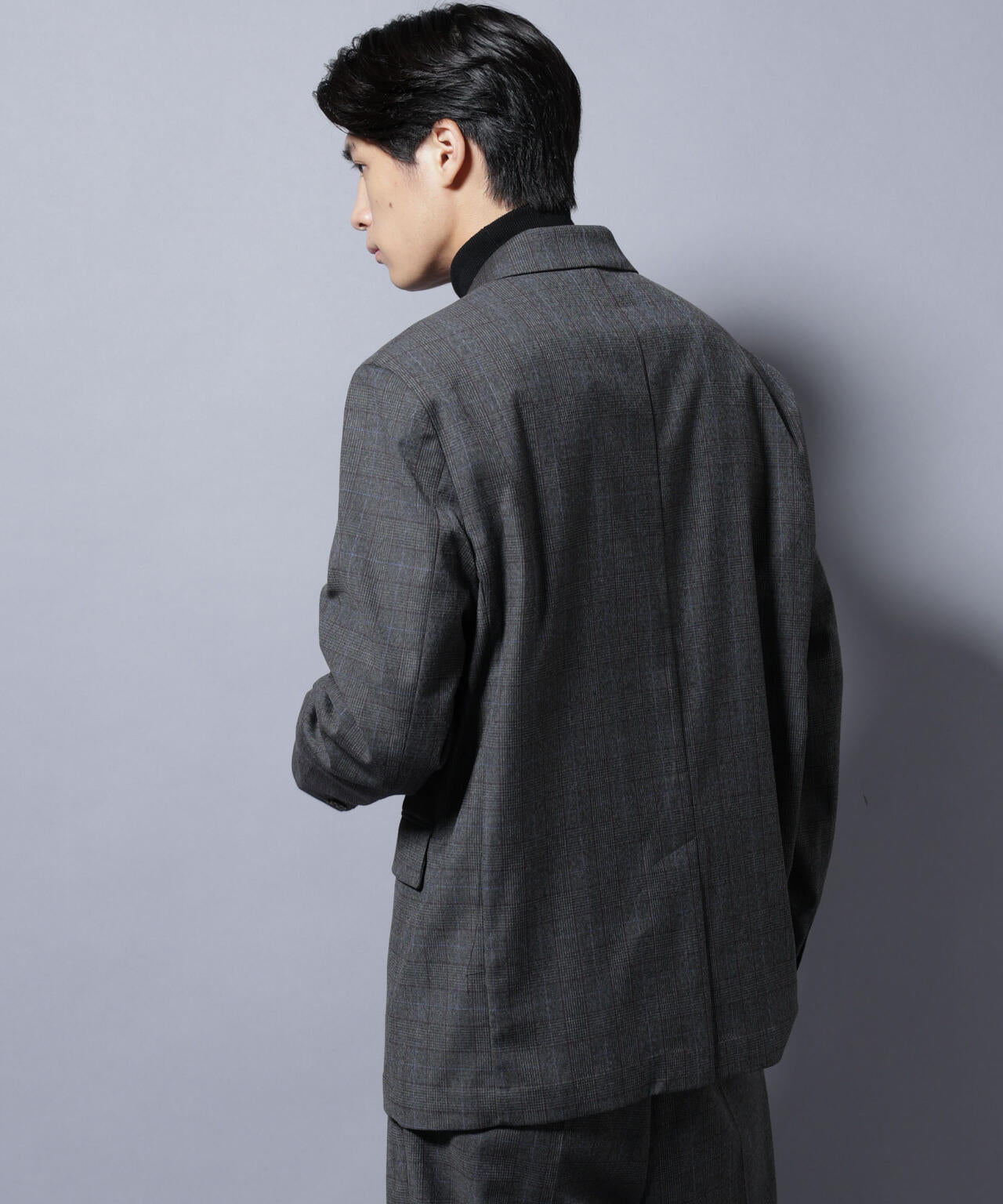 DELEGANTE グレンチェックW-Brethted ジャケット（セットアップ可）