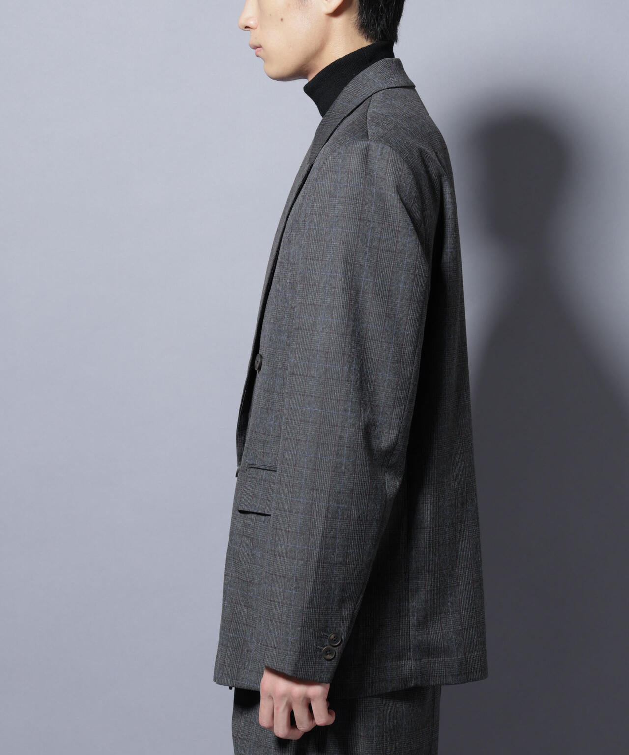 DELEGANTE グレンチェックW-Brethted ジャケット（セットアップ可）