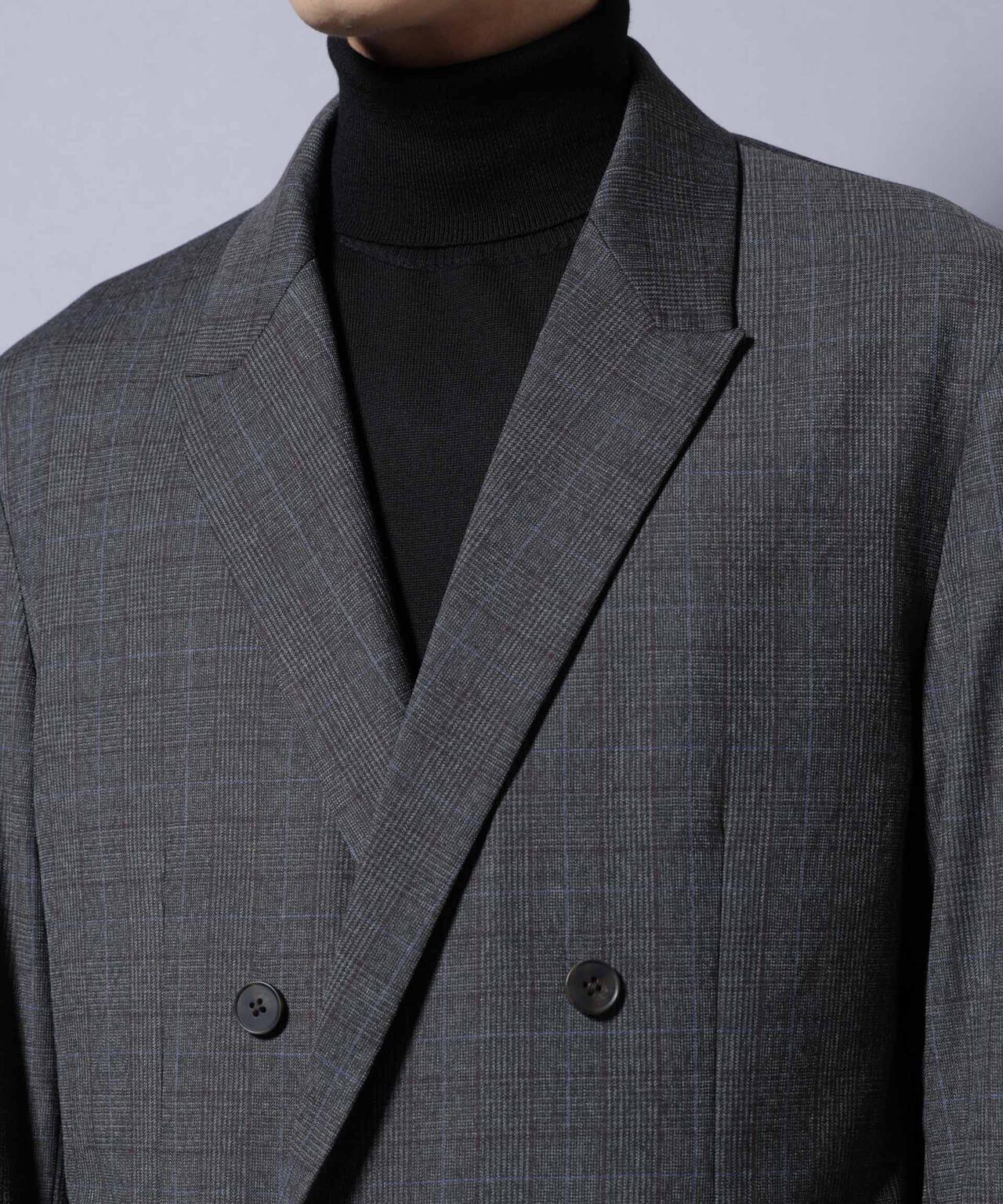 DELEGANTE グレンチェックW-Brethted ジャケット（セットアップ可