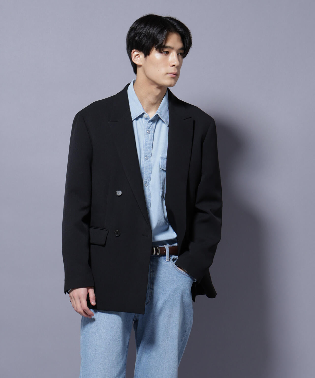 Reflax(R) ダブルクロスウェザーダブルブレストジャケット(セットアップ可)