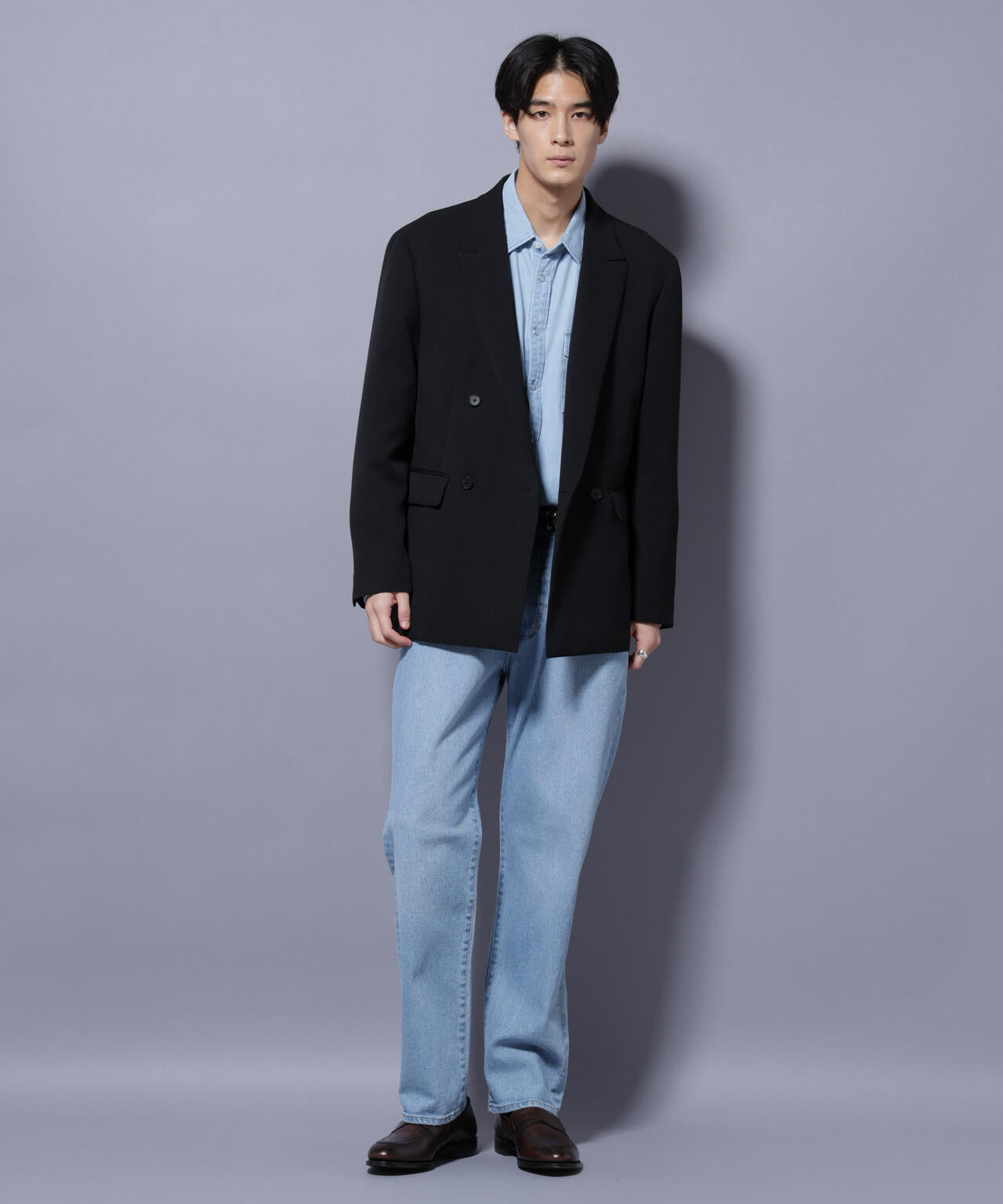 Reflax(R) ダブルクロスウェザーダブルブレストジャケット(セットアップ可)