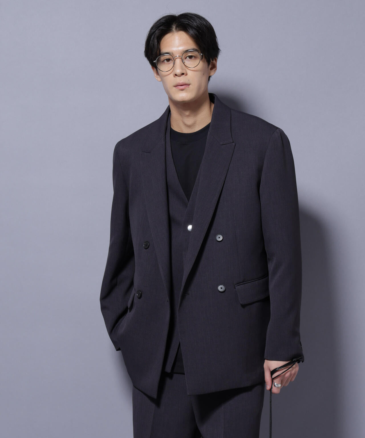 Reflax(R) ダブルクロスウェザーダブルブレストジャケット(セットアップ可)